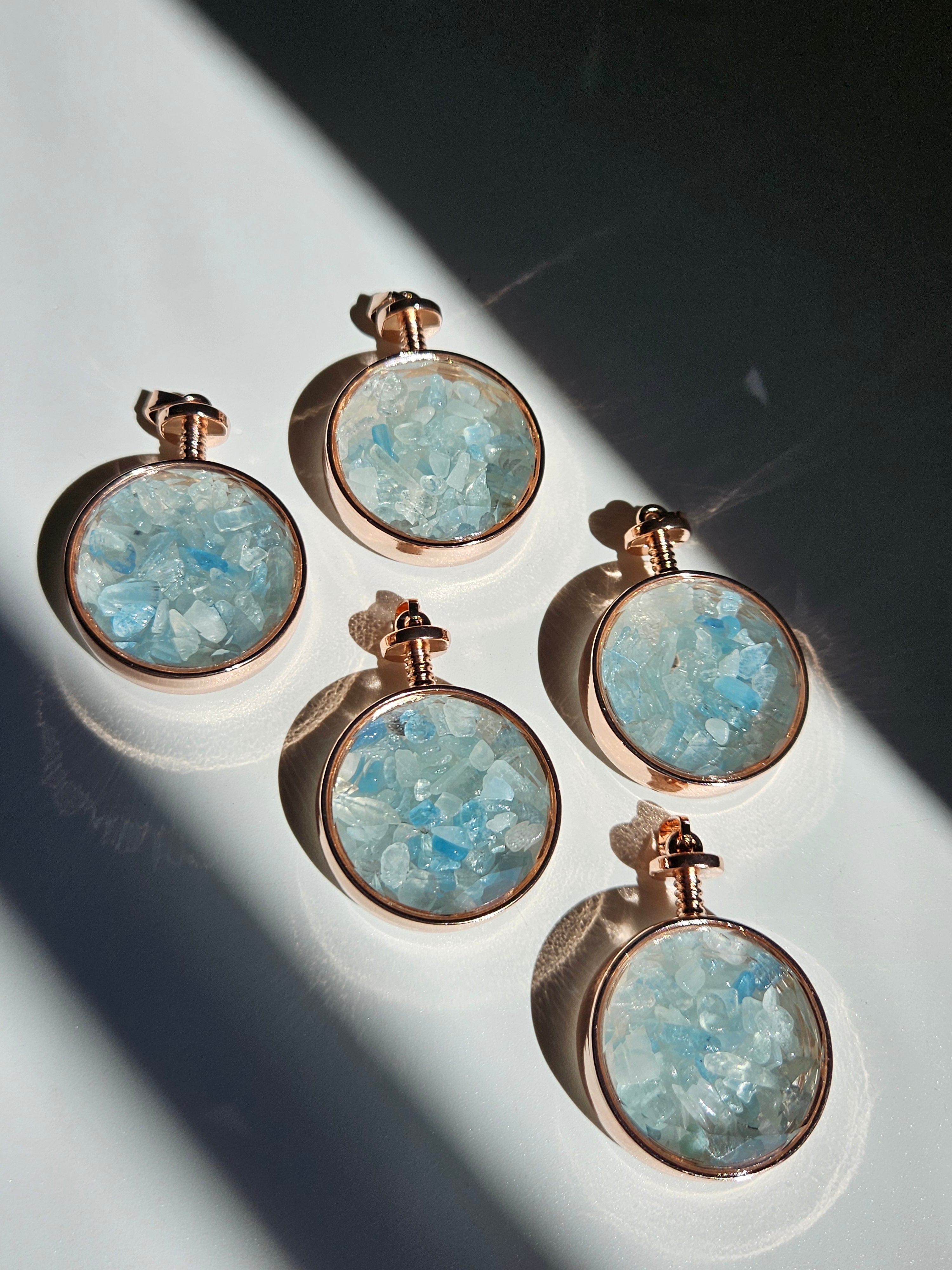 Aquamarine Chip Charm