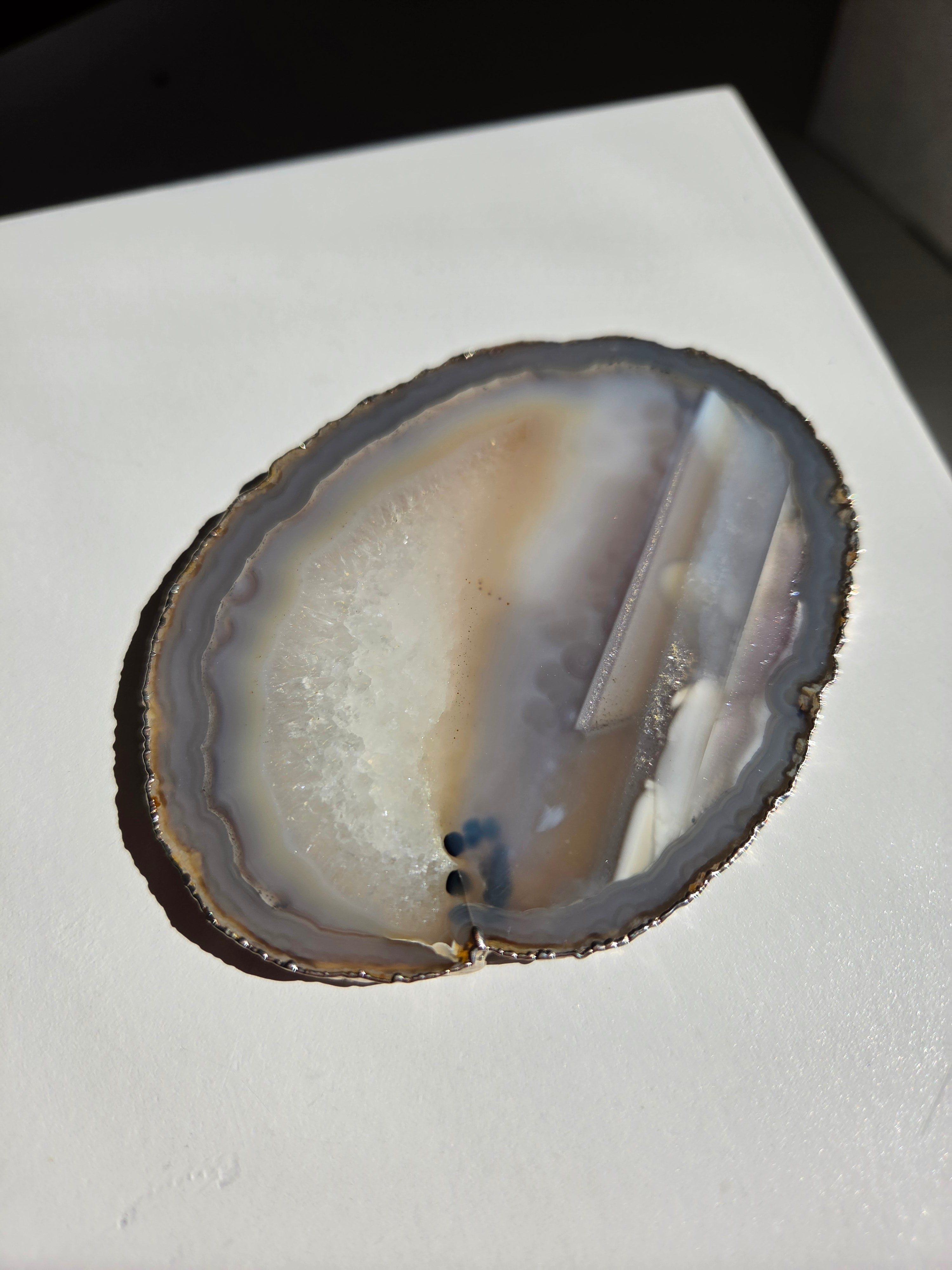 Agate Slab | gold trim 002