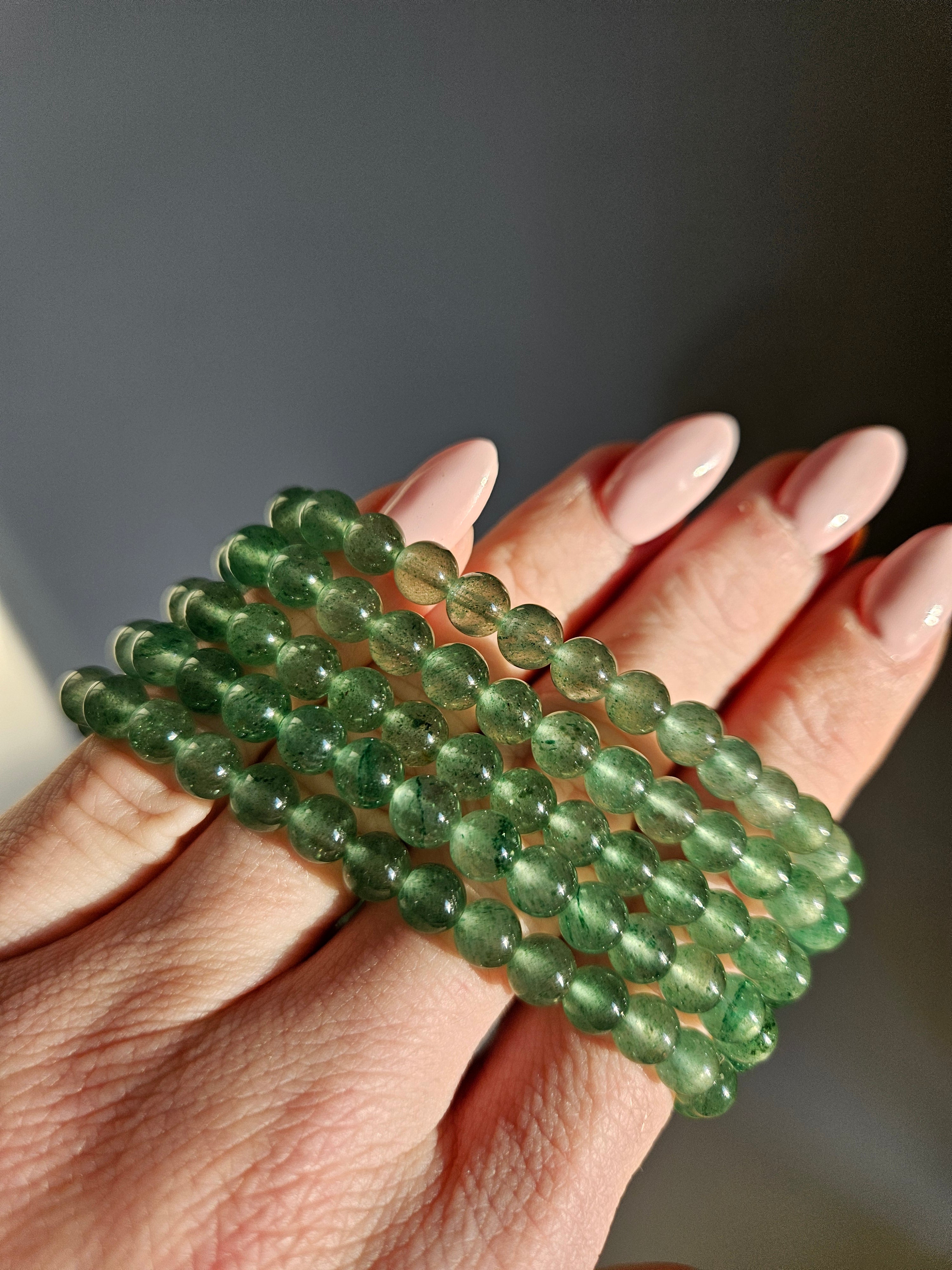 Green Strawberry Quartz Bracelet | 6mm