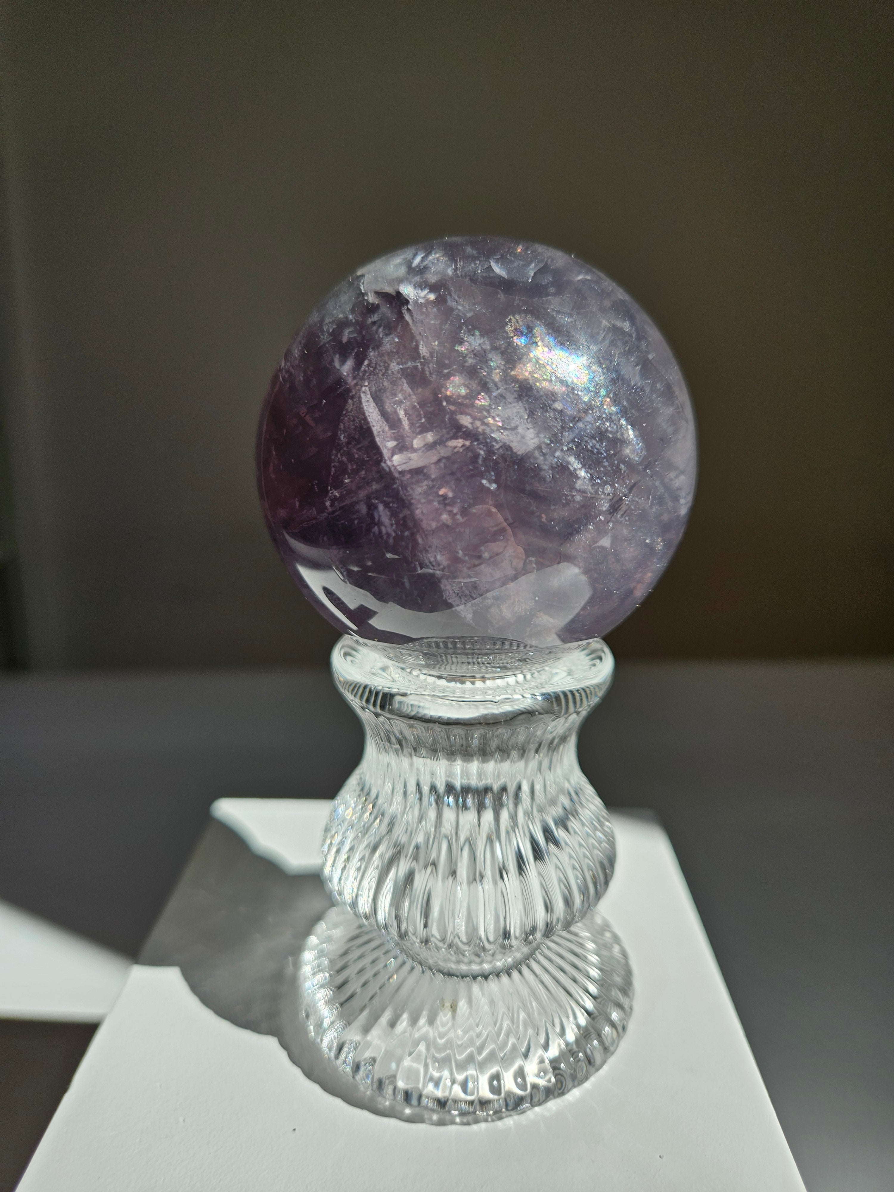 Mica in Fluorite Sphere 006