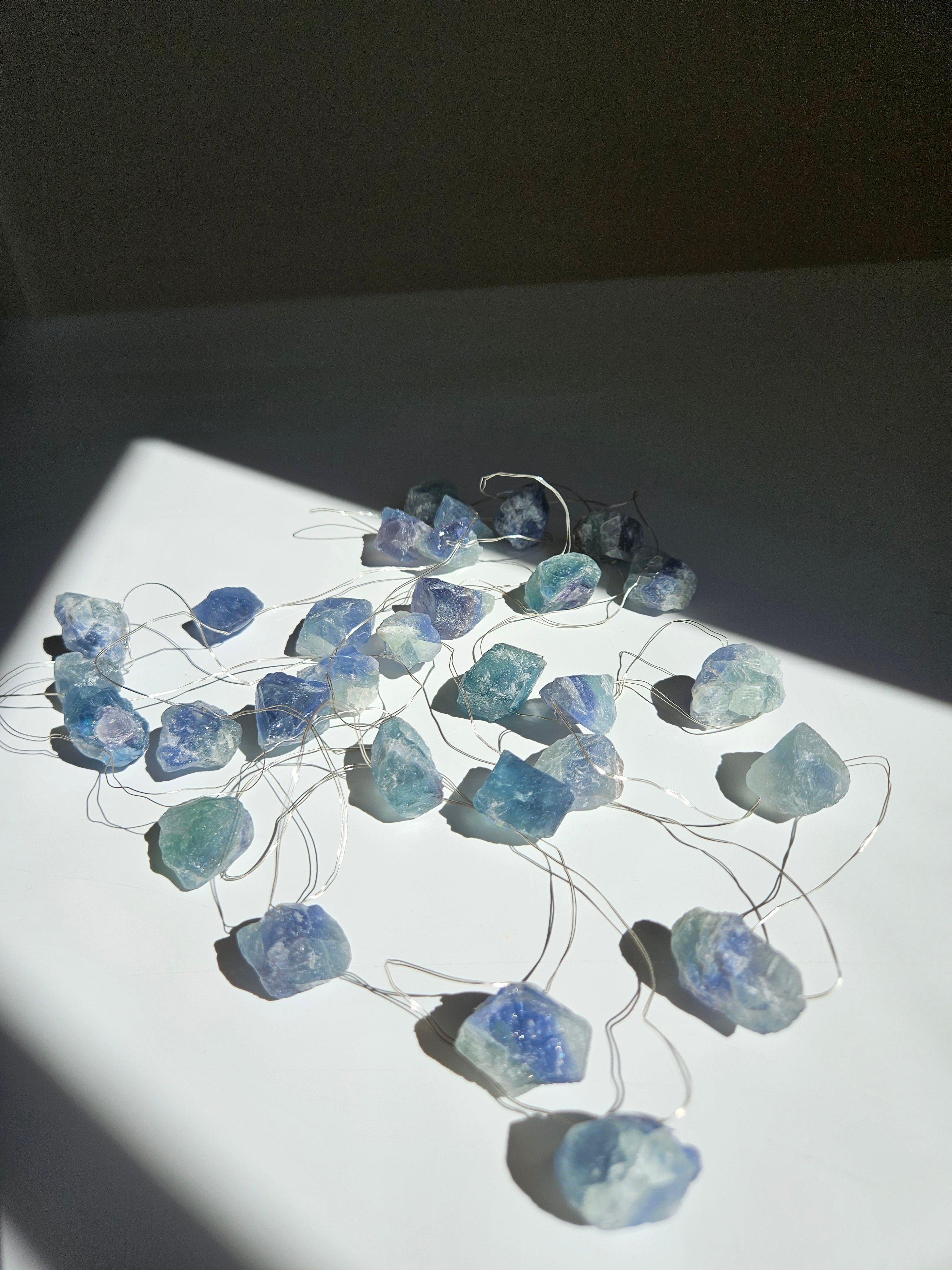 Blue Fluorite String Lights