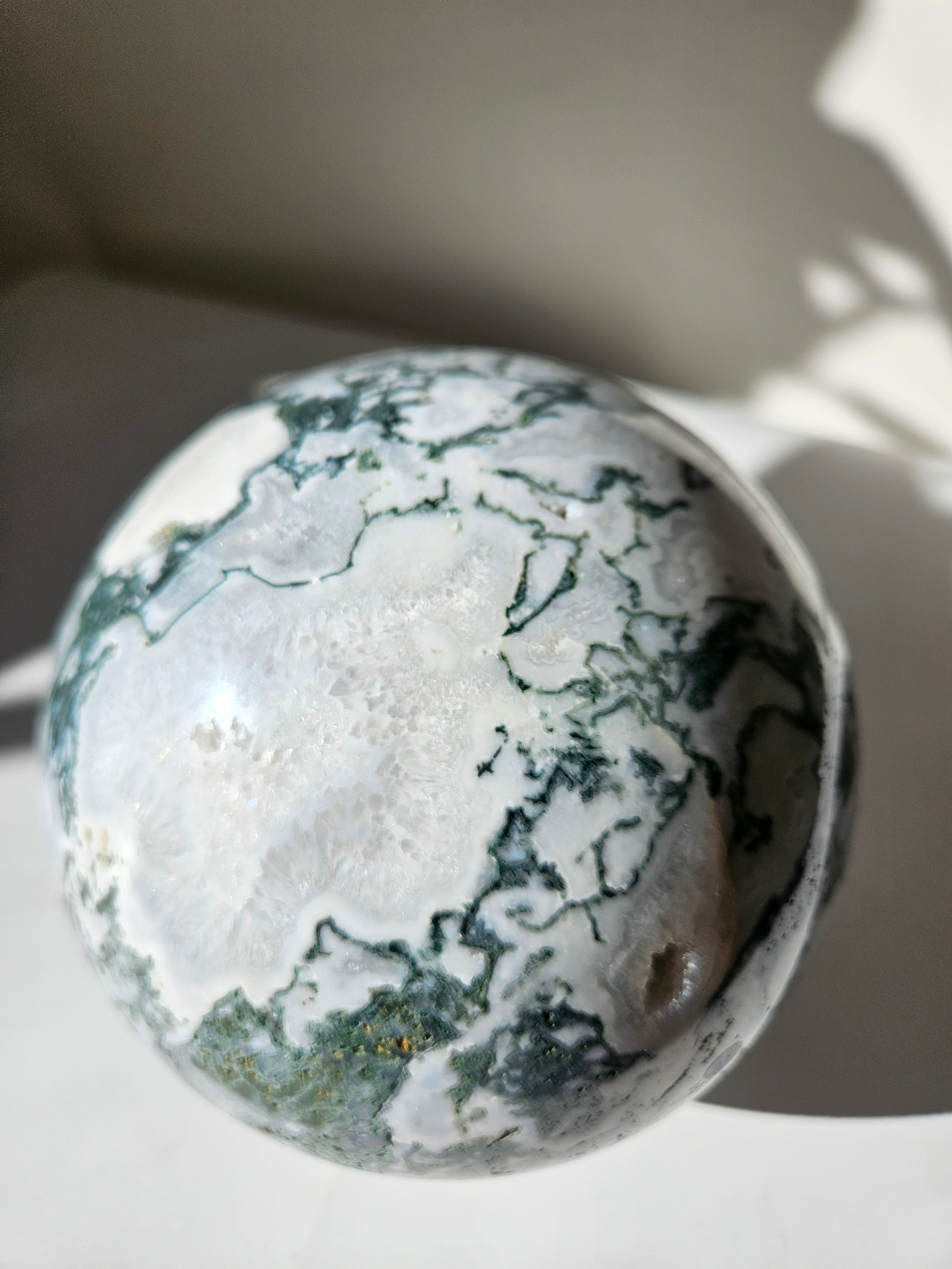 Moss Agate Statement Sphere