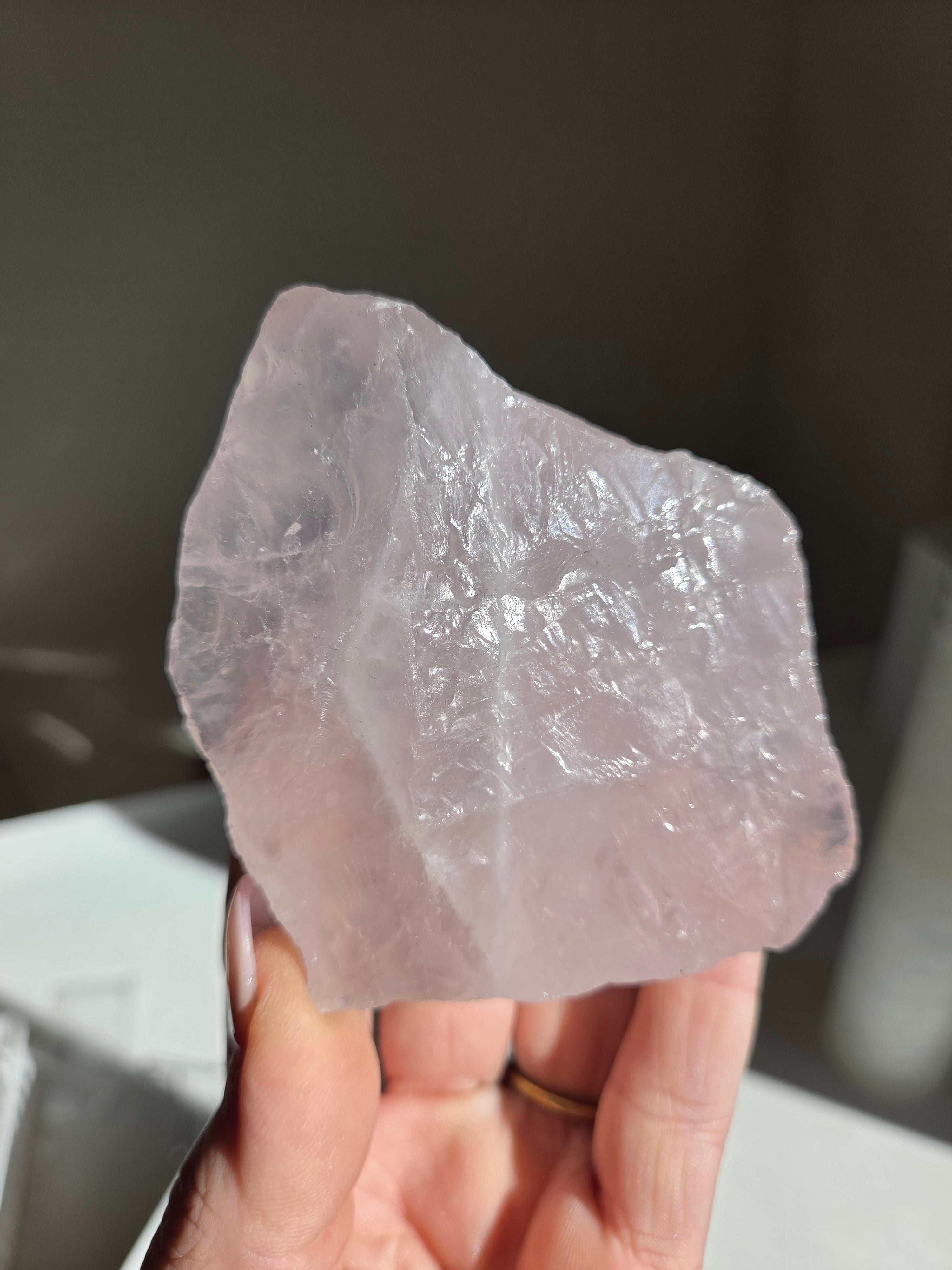 Lavender Raw Rose Quartz 025