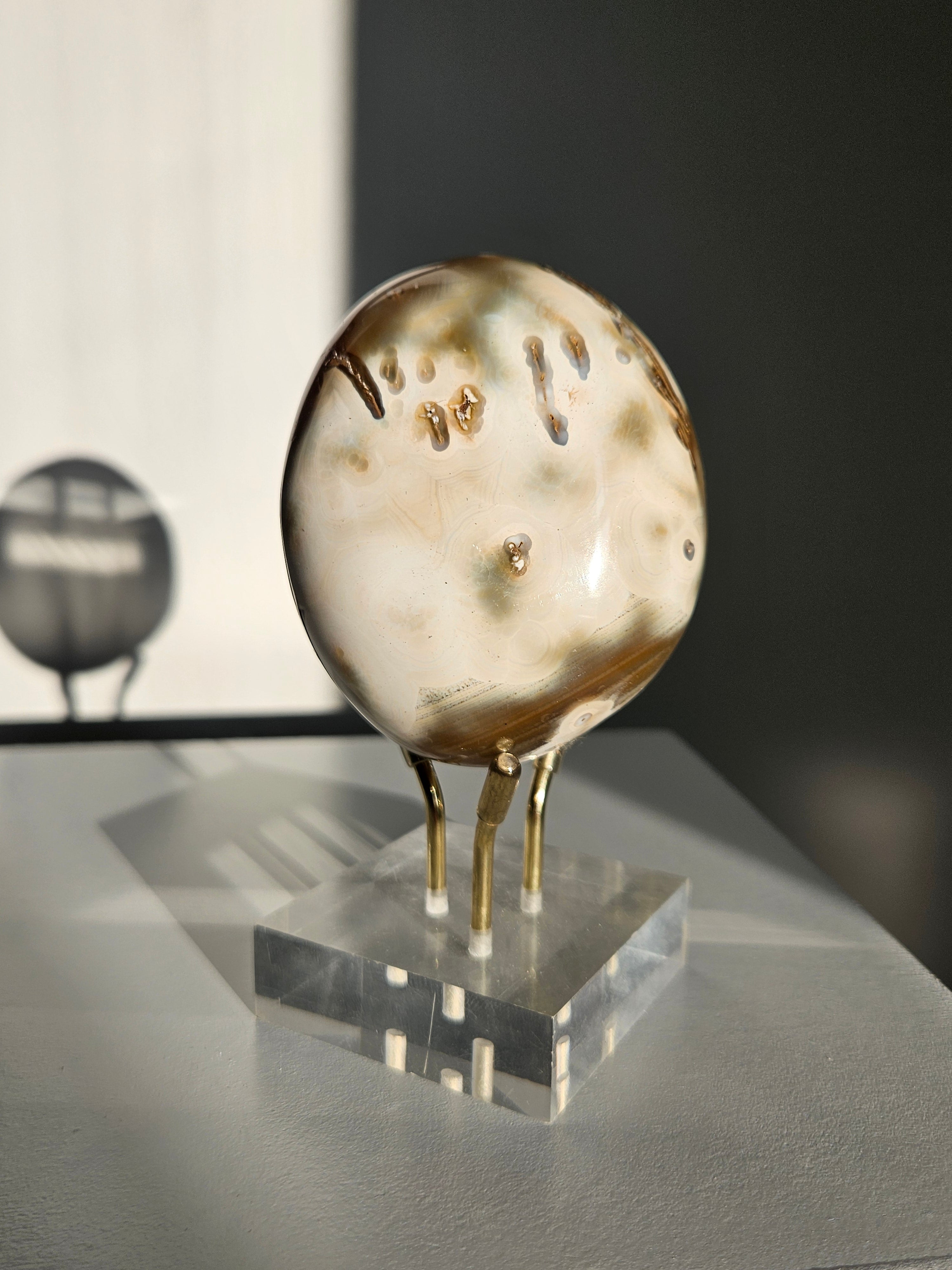 Orca agate x Carnelian Freeform 011