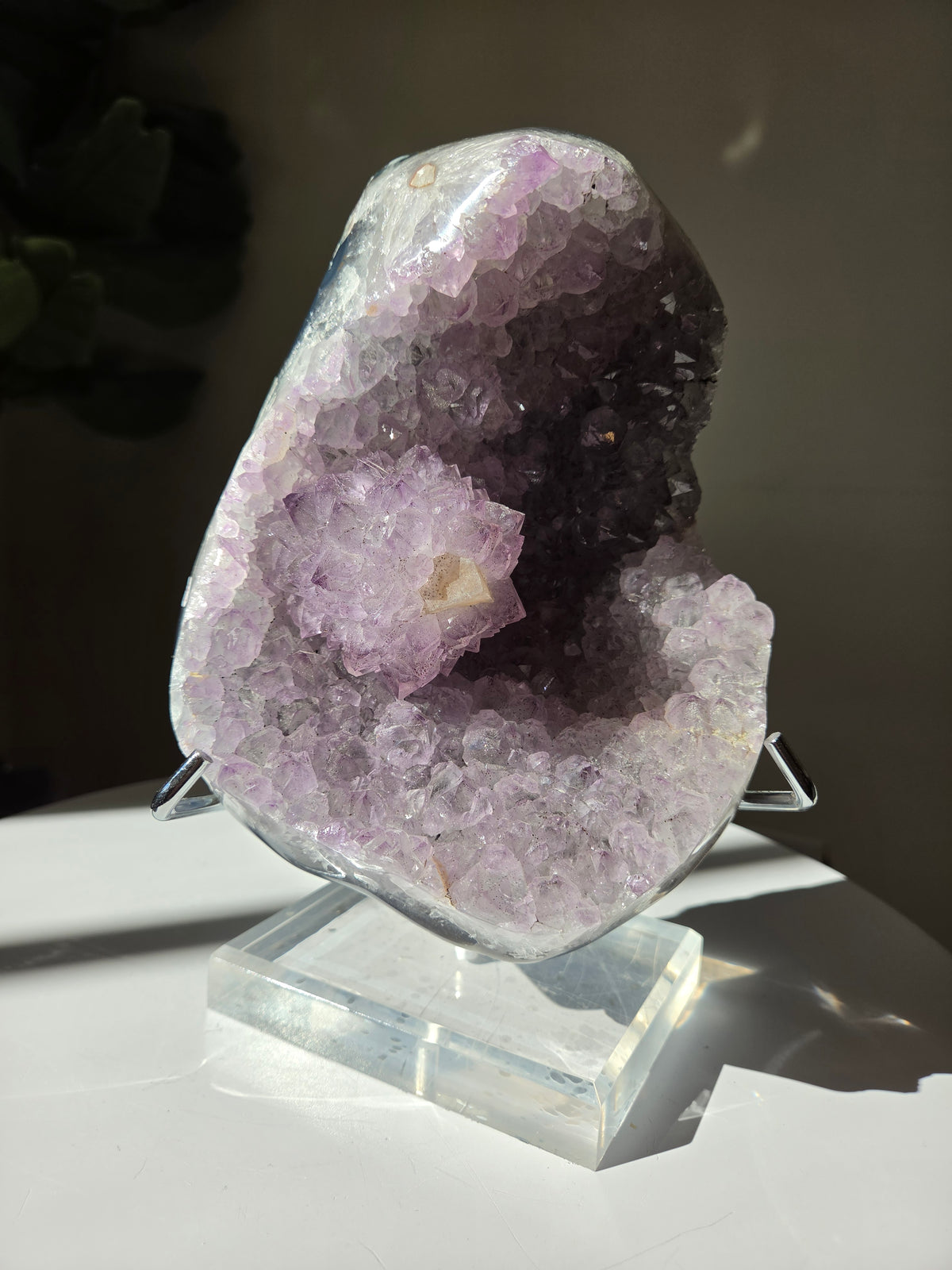 Amethyst Cluster Statement on Stand
