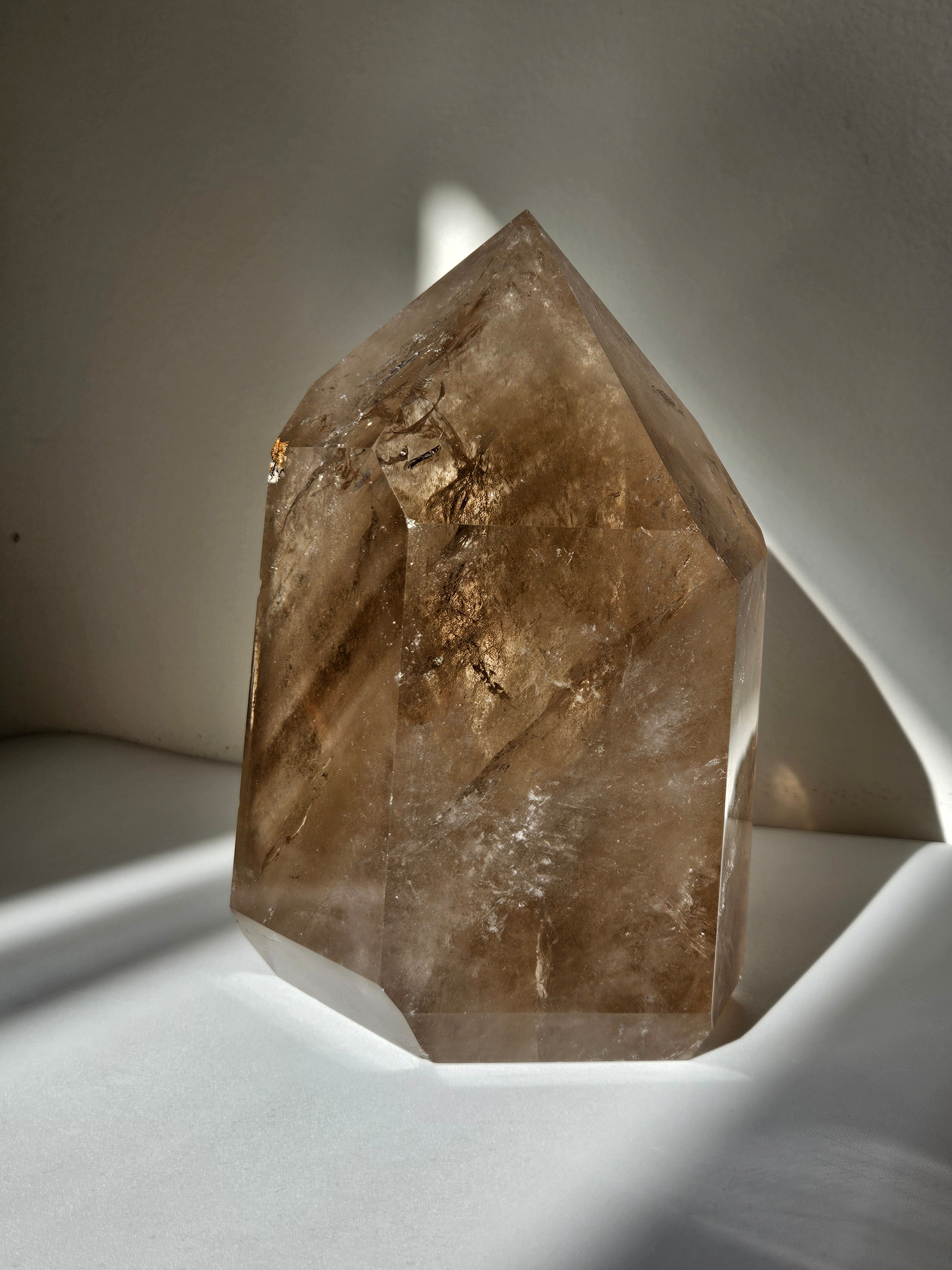 Smoky Quartz Statement Tower with Phantoms