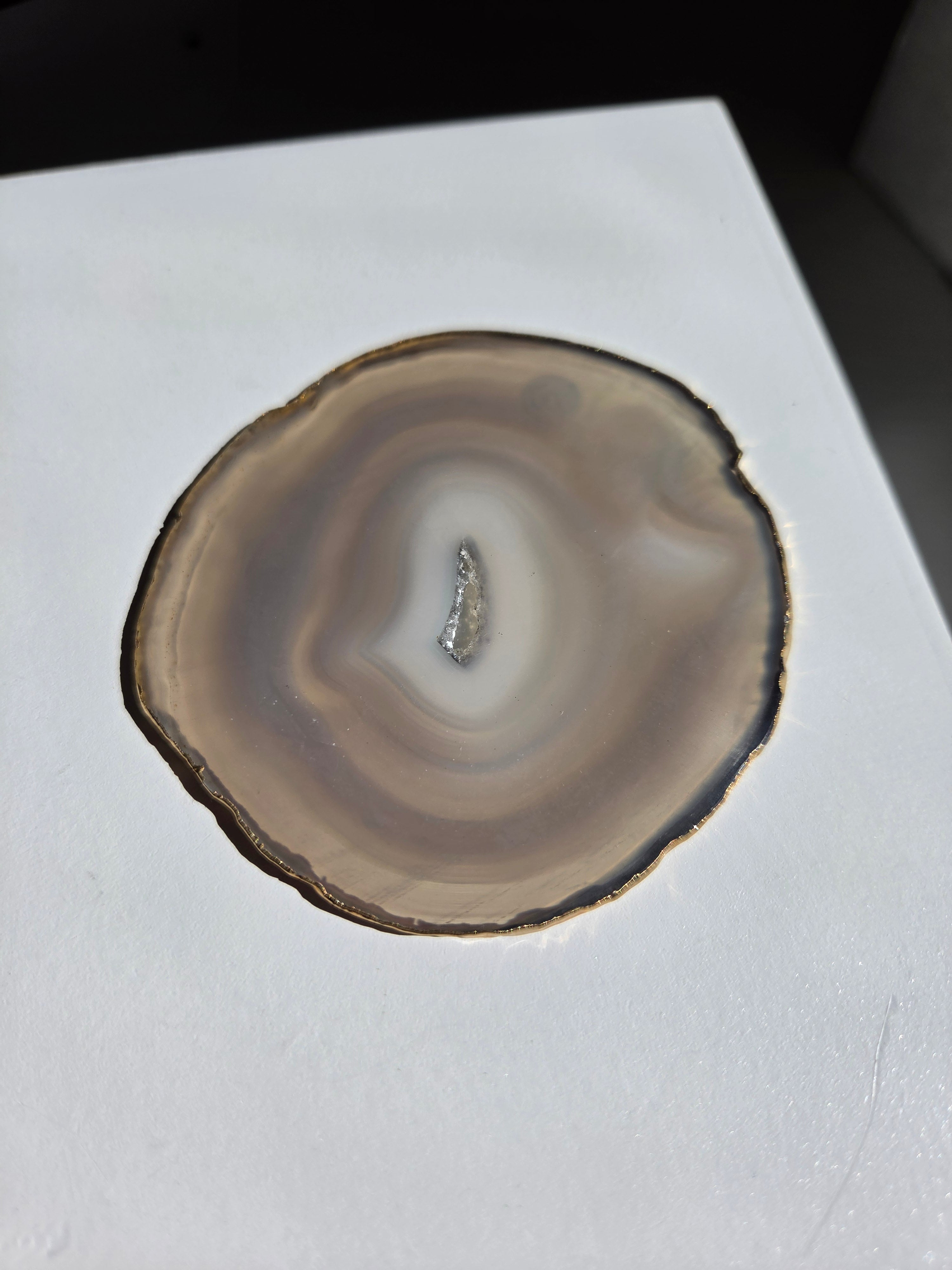 Agate Slab | gold trim 006