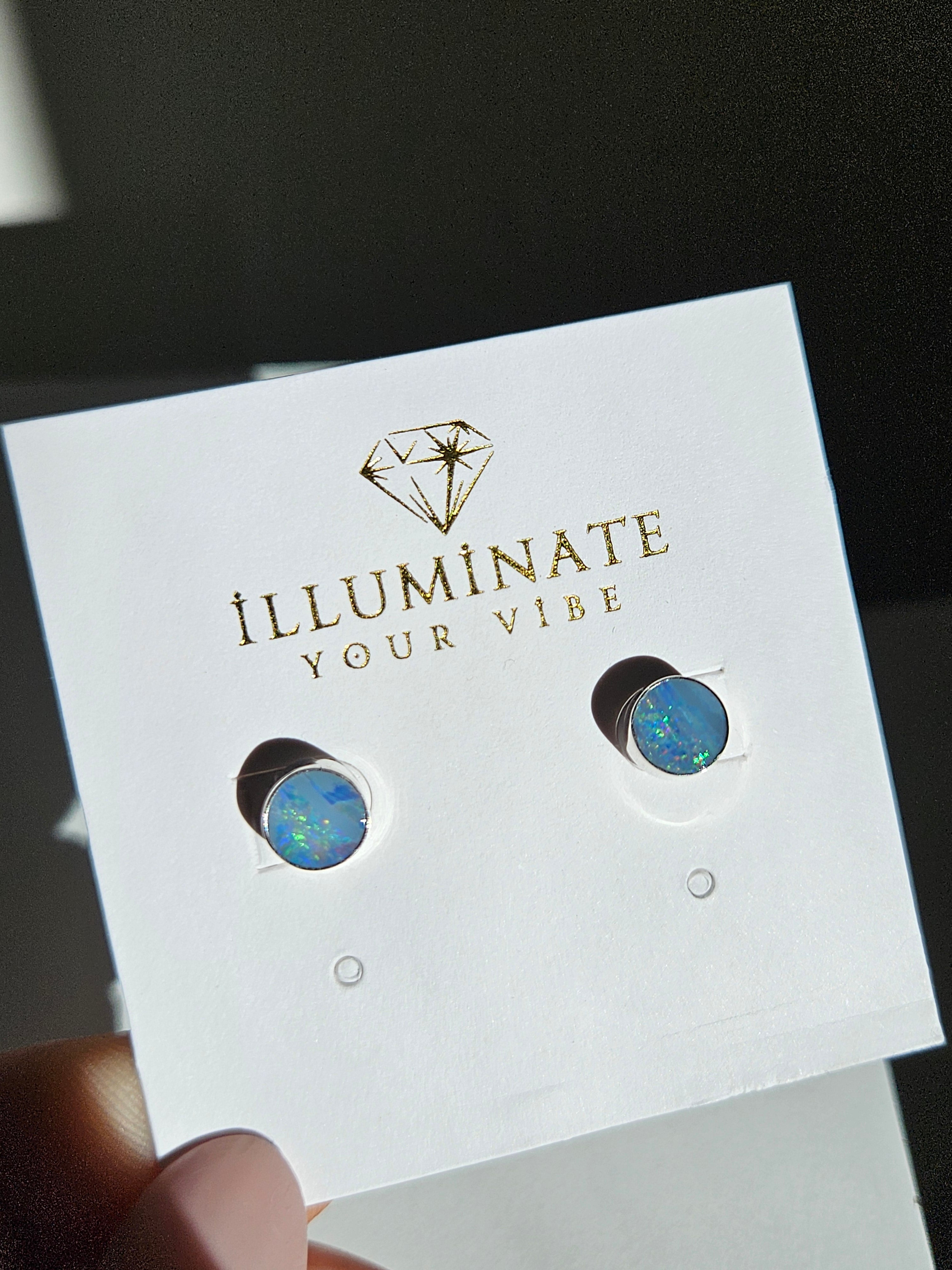 Australian Opal Stud Earrings 068