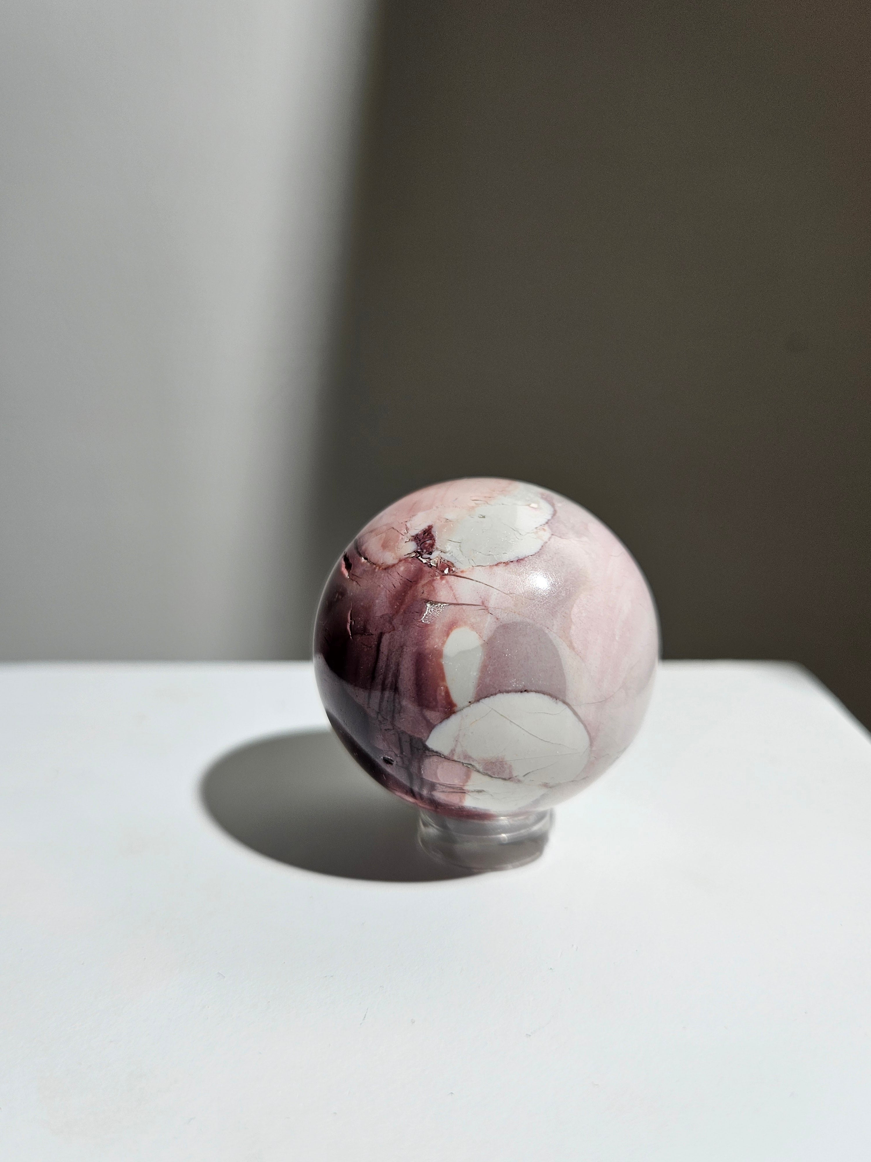 Hyacinth jasper sphere 001