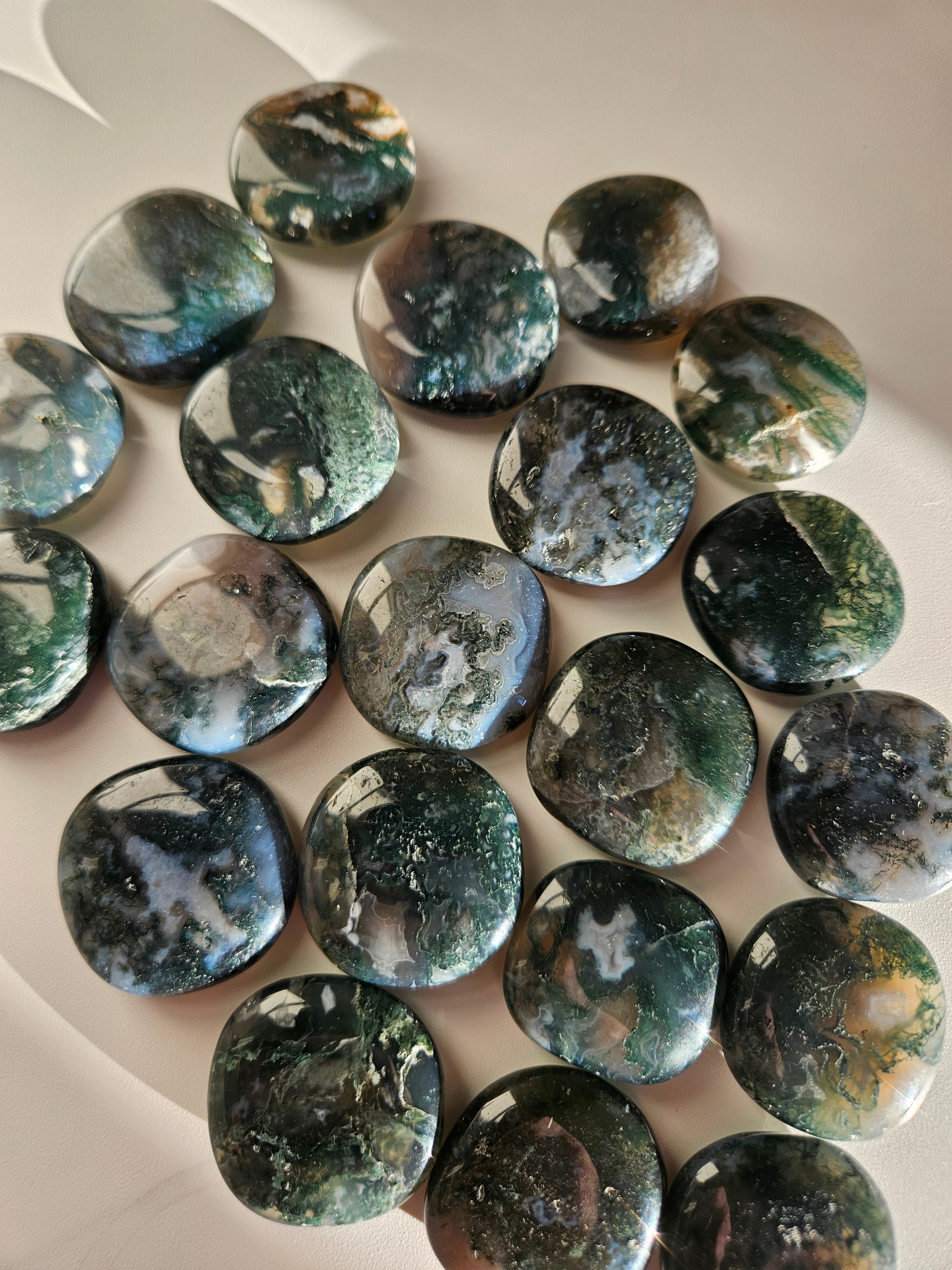 Moss Agate Mini Flat