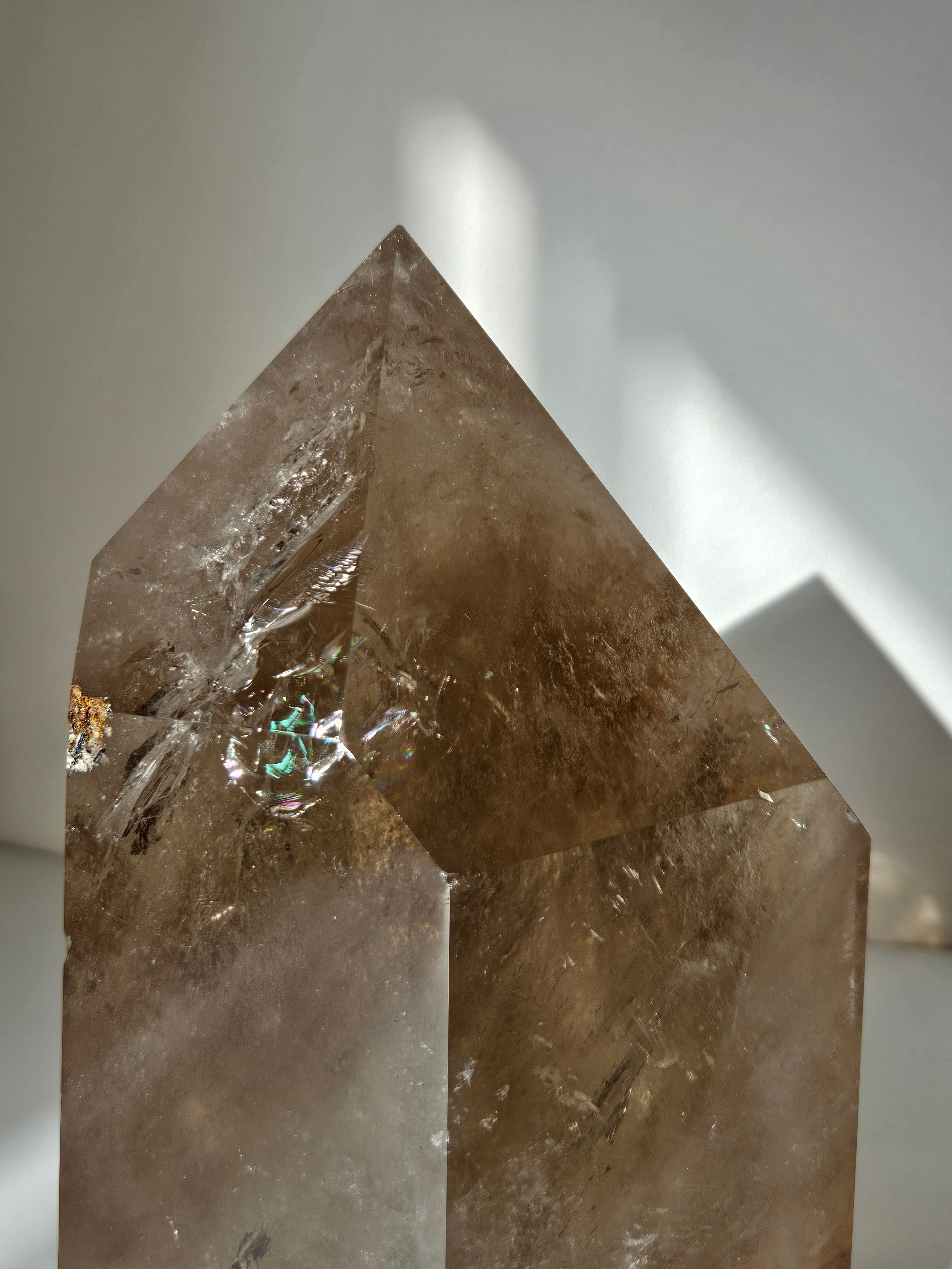 Smoky Quartz Statement Tower with Phantoms