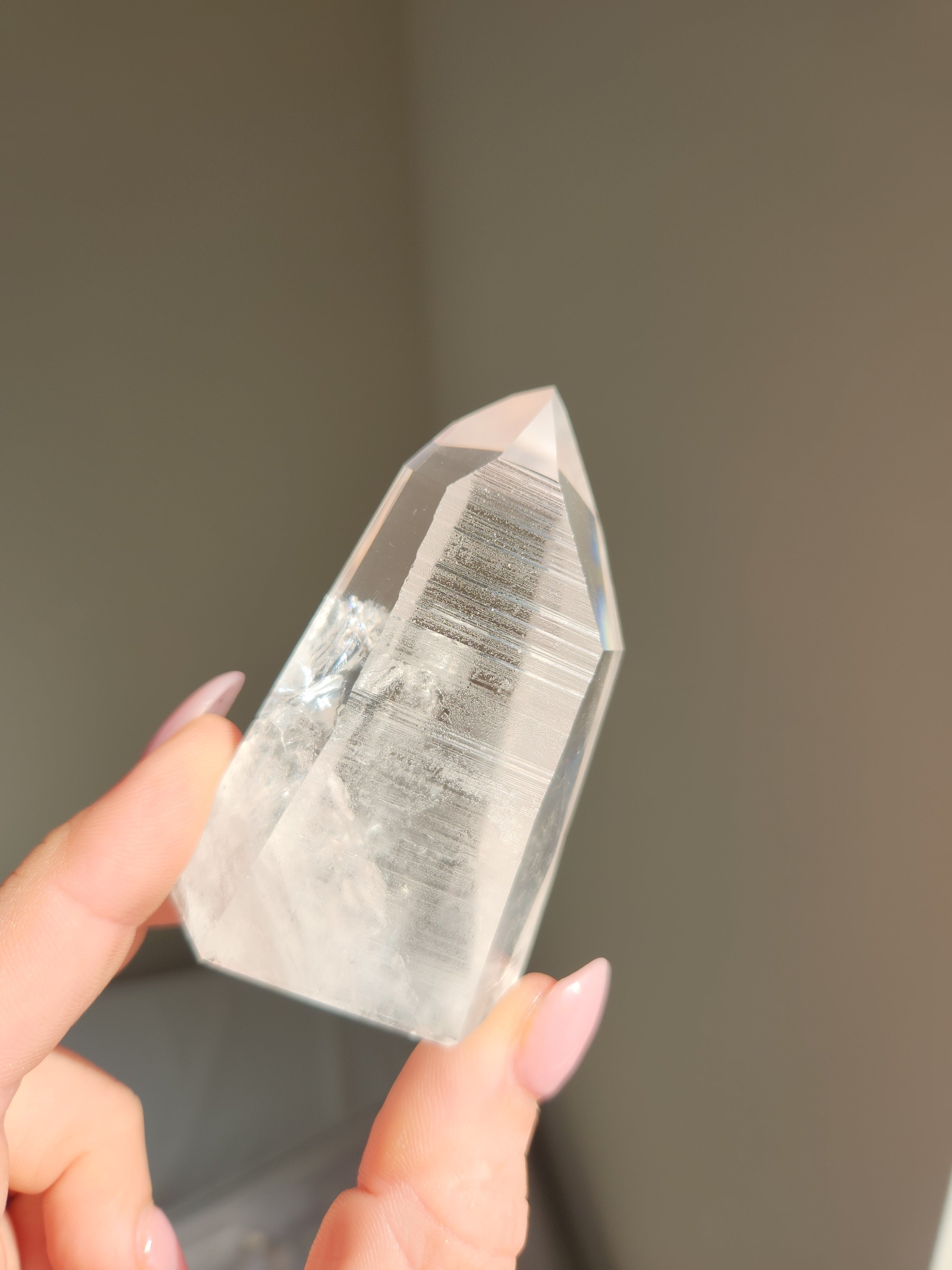 Semi Polished Lemurian Quartz Tower 003