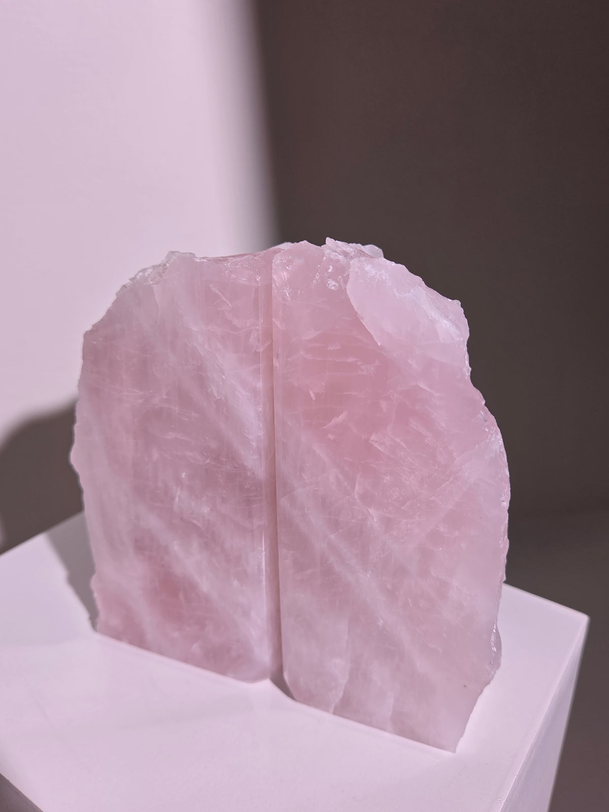Rose Quartz Bookends