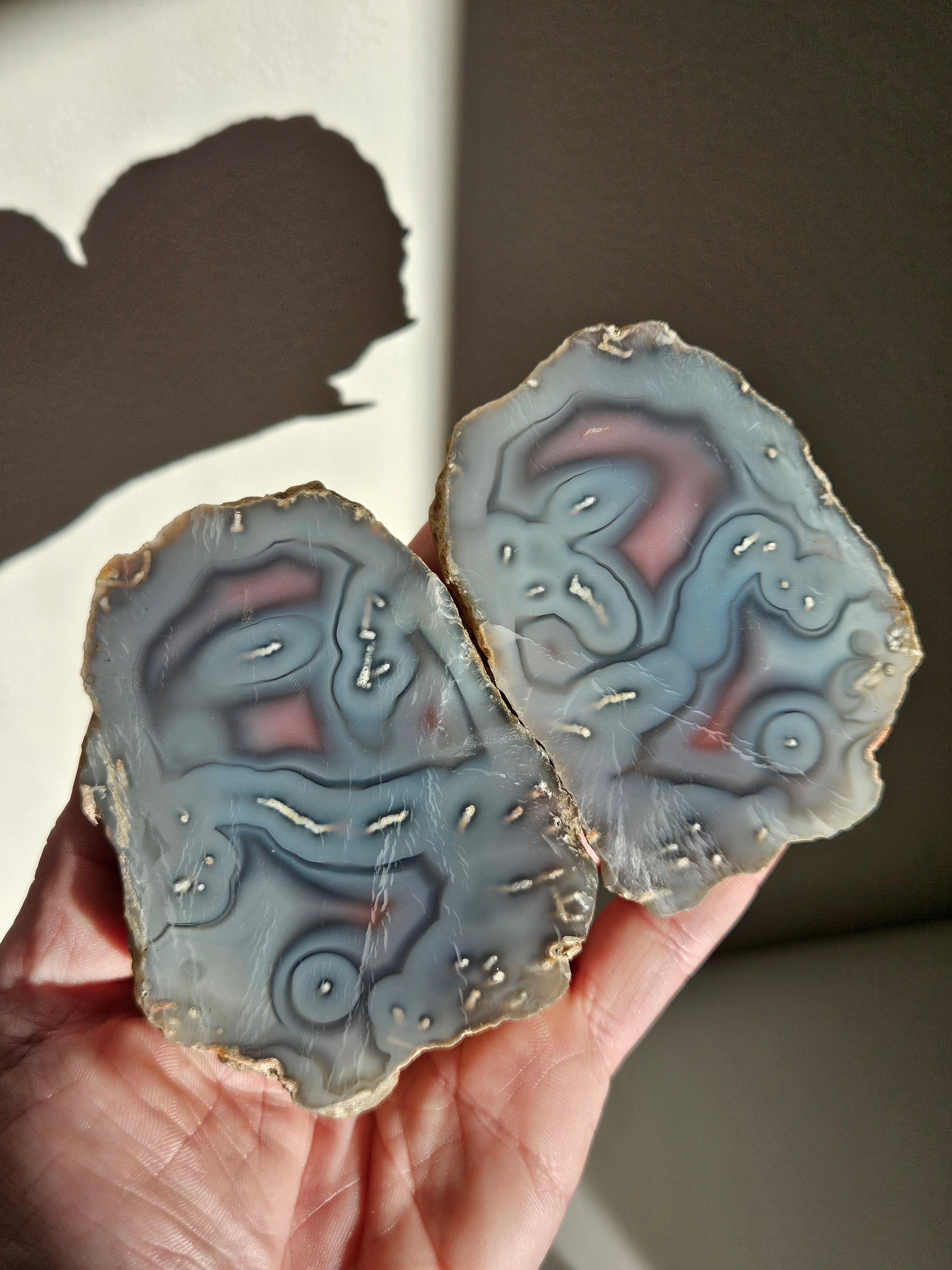 Swazi Agate Geode Pair 001