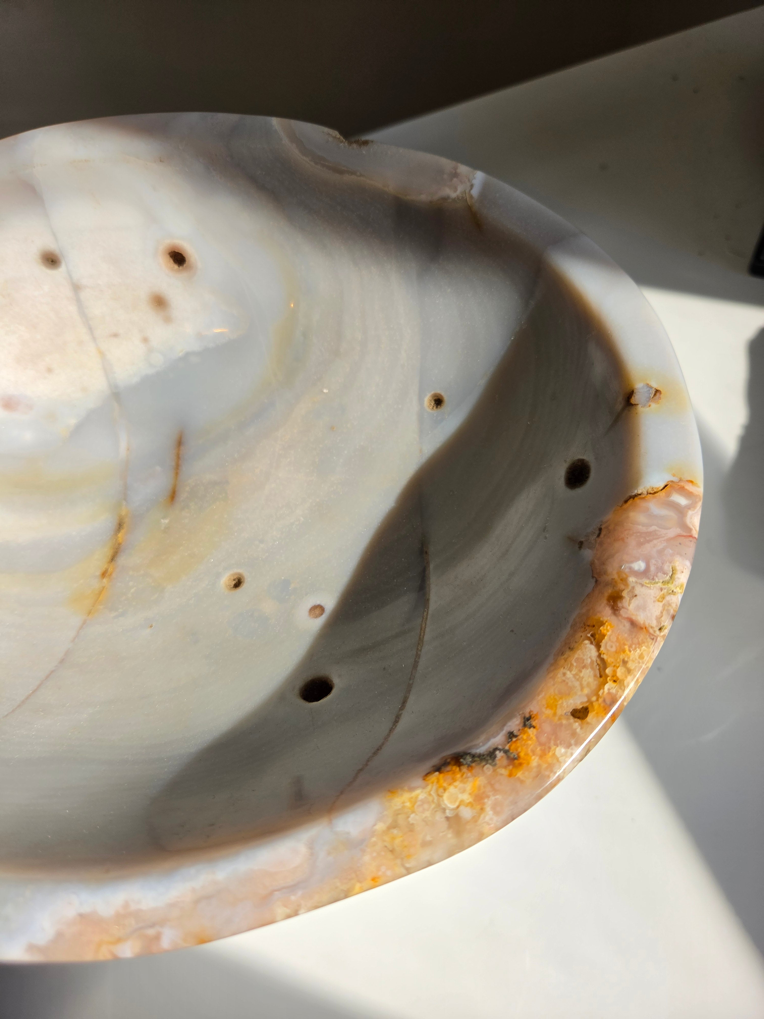 Flower Agate Statement Bowl