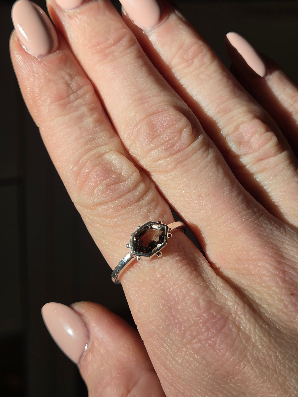 Size 8.5 | Smoky Ring | silver 041