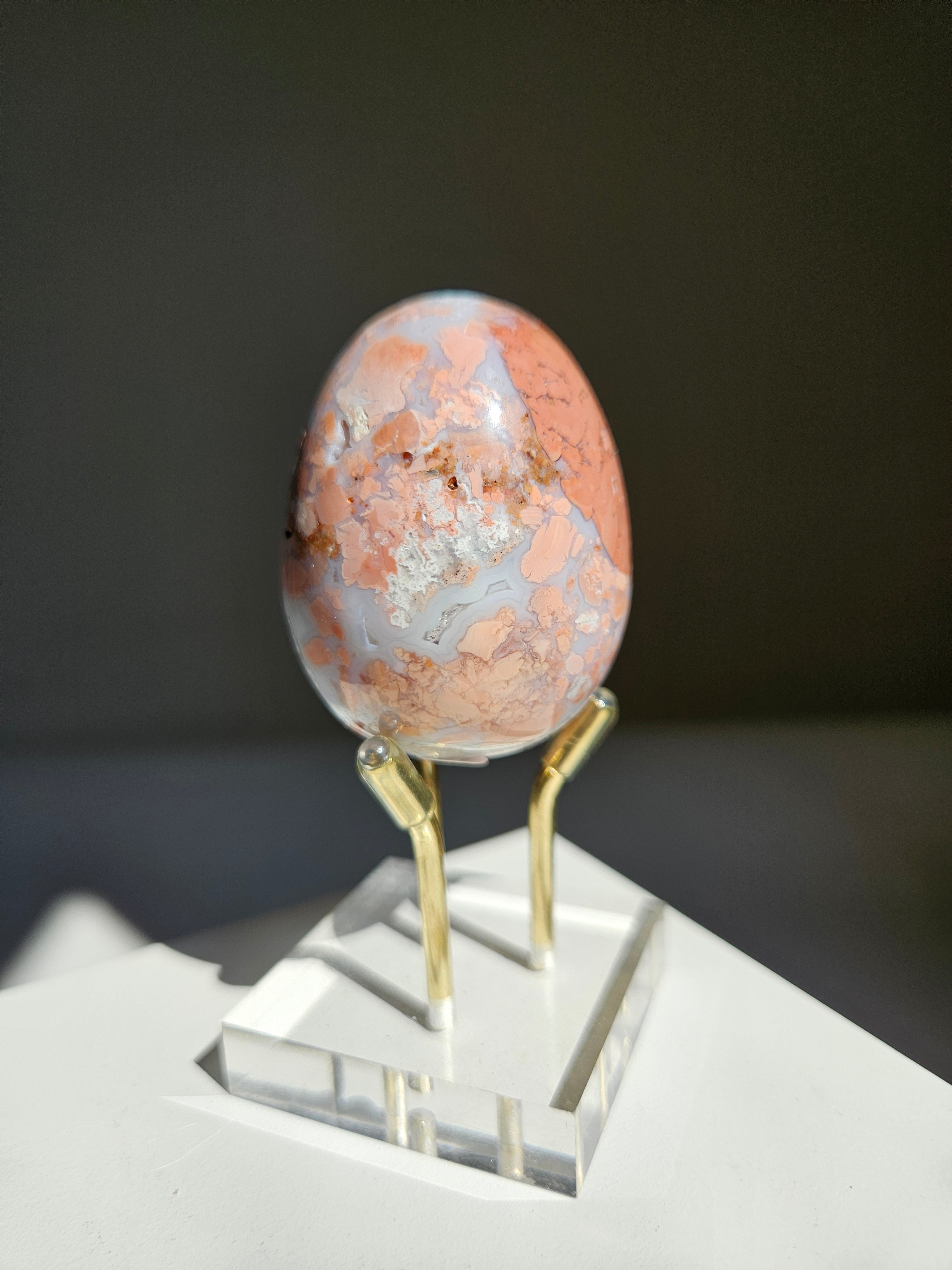 Pink Agate Egg 003