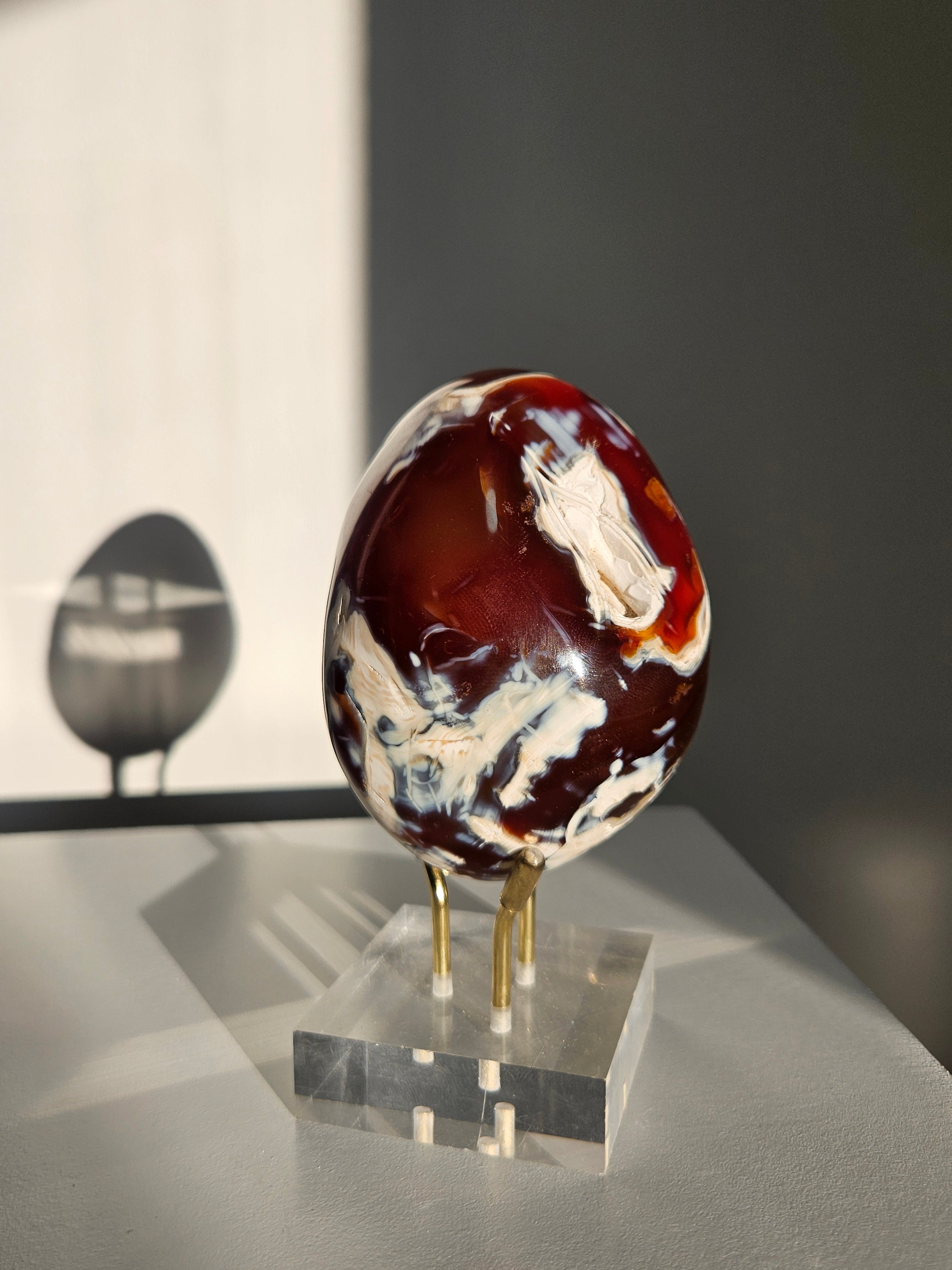 Orca agate x Carnelian Freeform 017