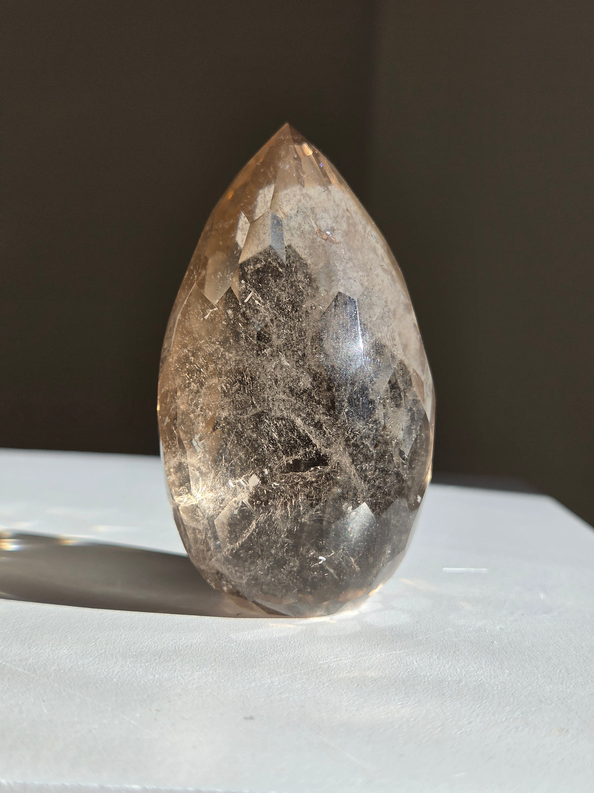 Faceted Smoky Quartz Freeform 005
