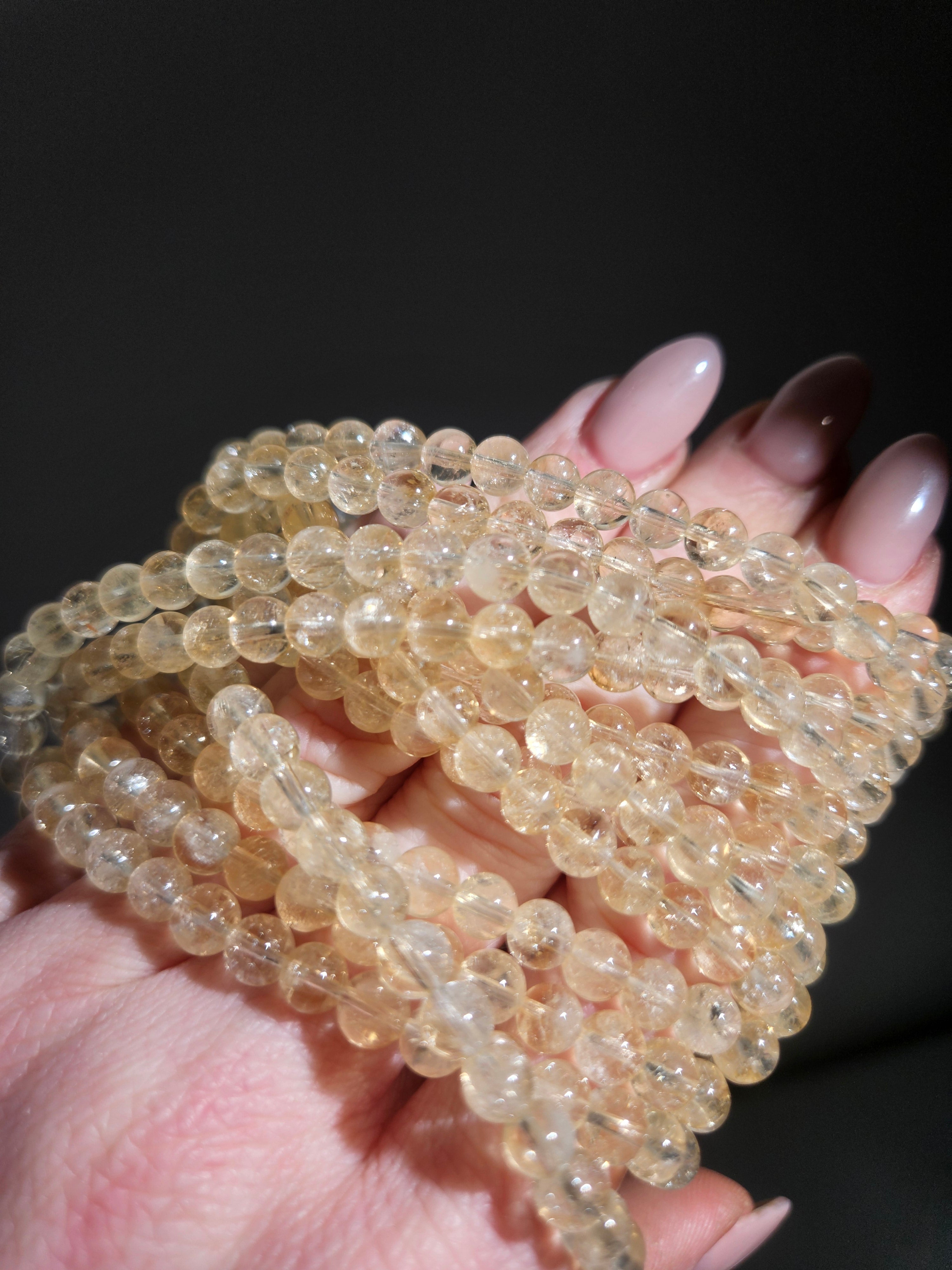 Citrine 3 wrap Bracelet | 6mm