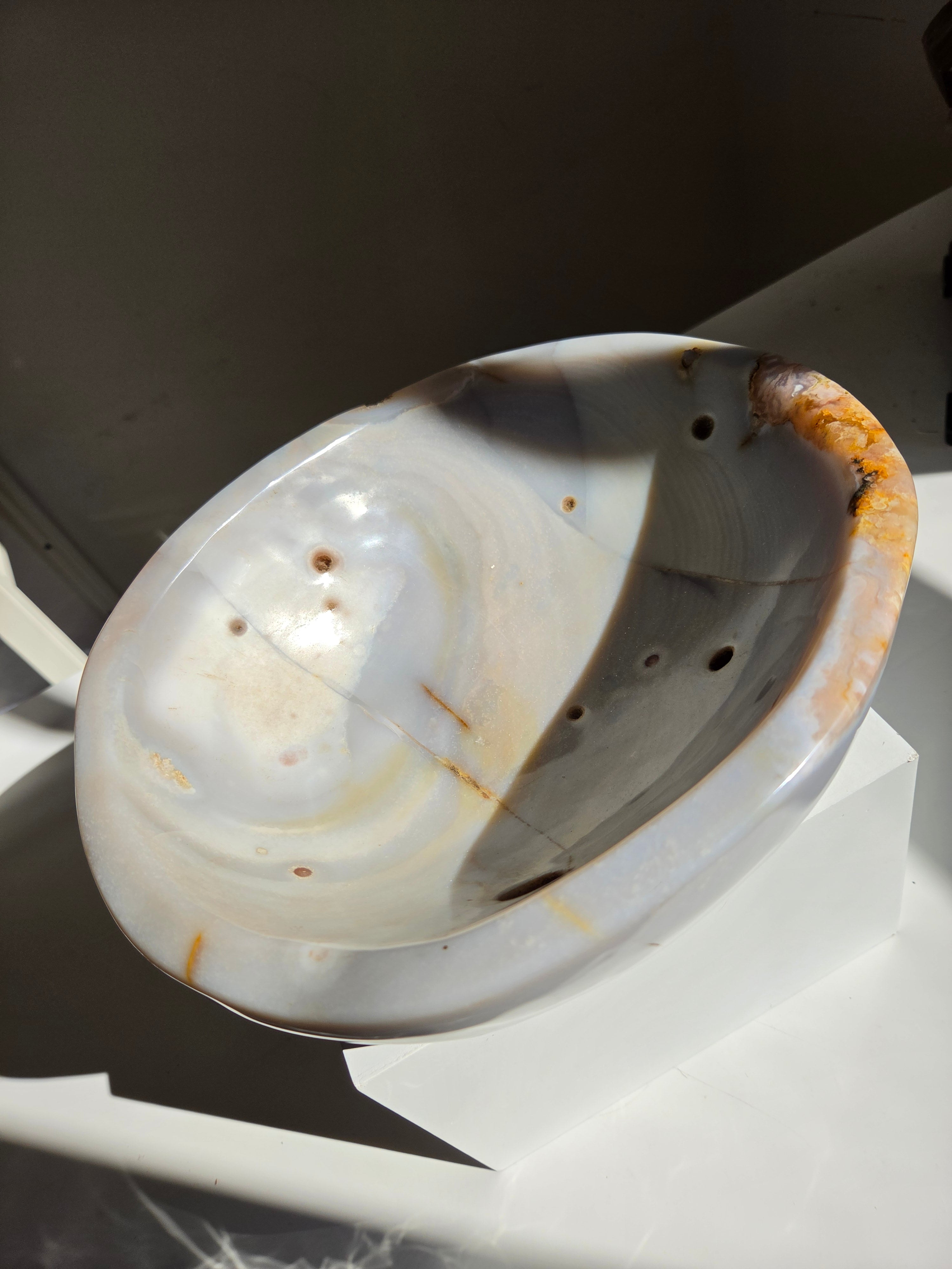 Flower Agate Statement Bowl