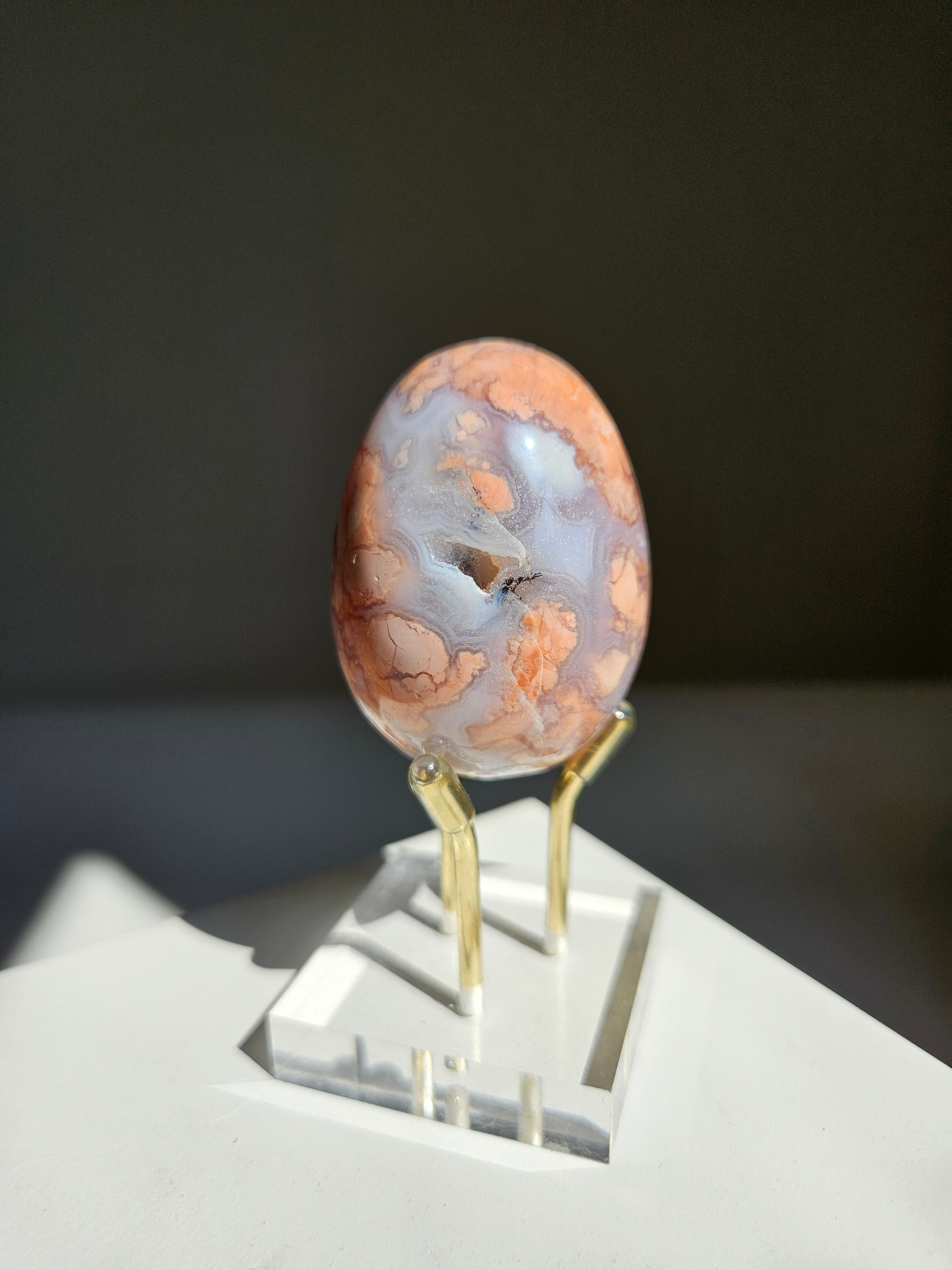 Pink Agate Egg 006
