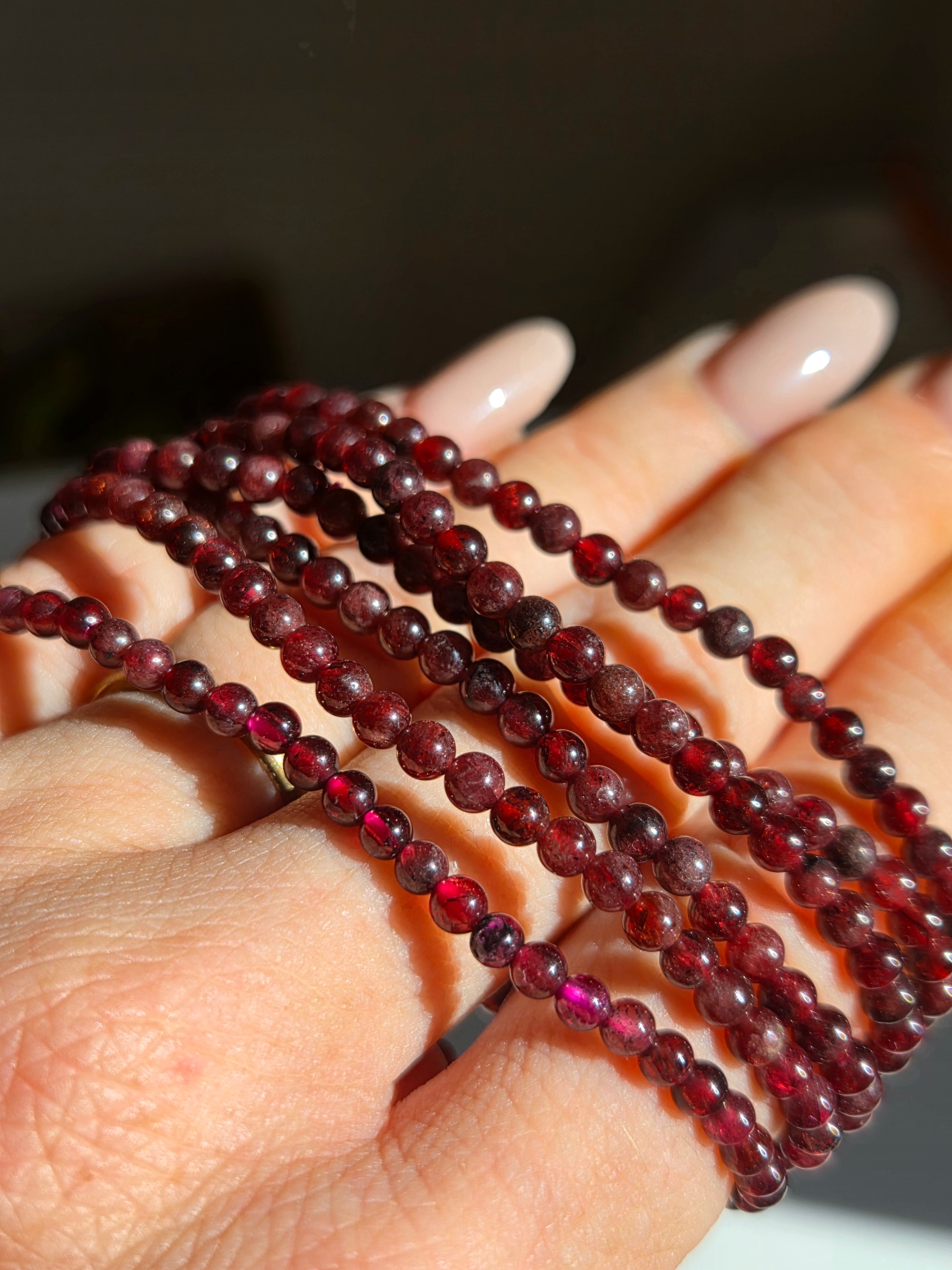 Garnet Bracelet | 4mm