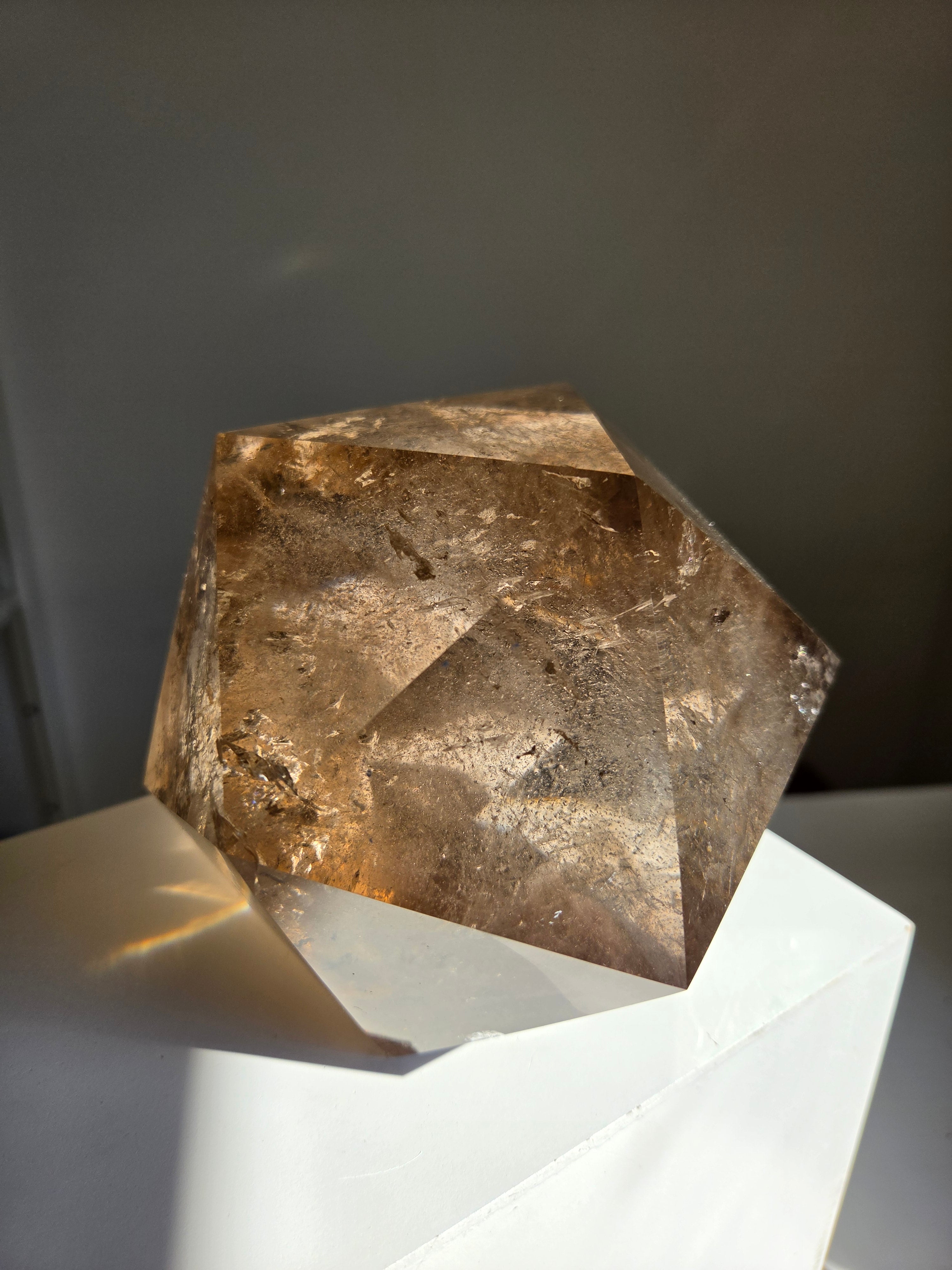 Smoky Quartz Statement Icosahedron