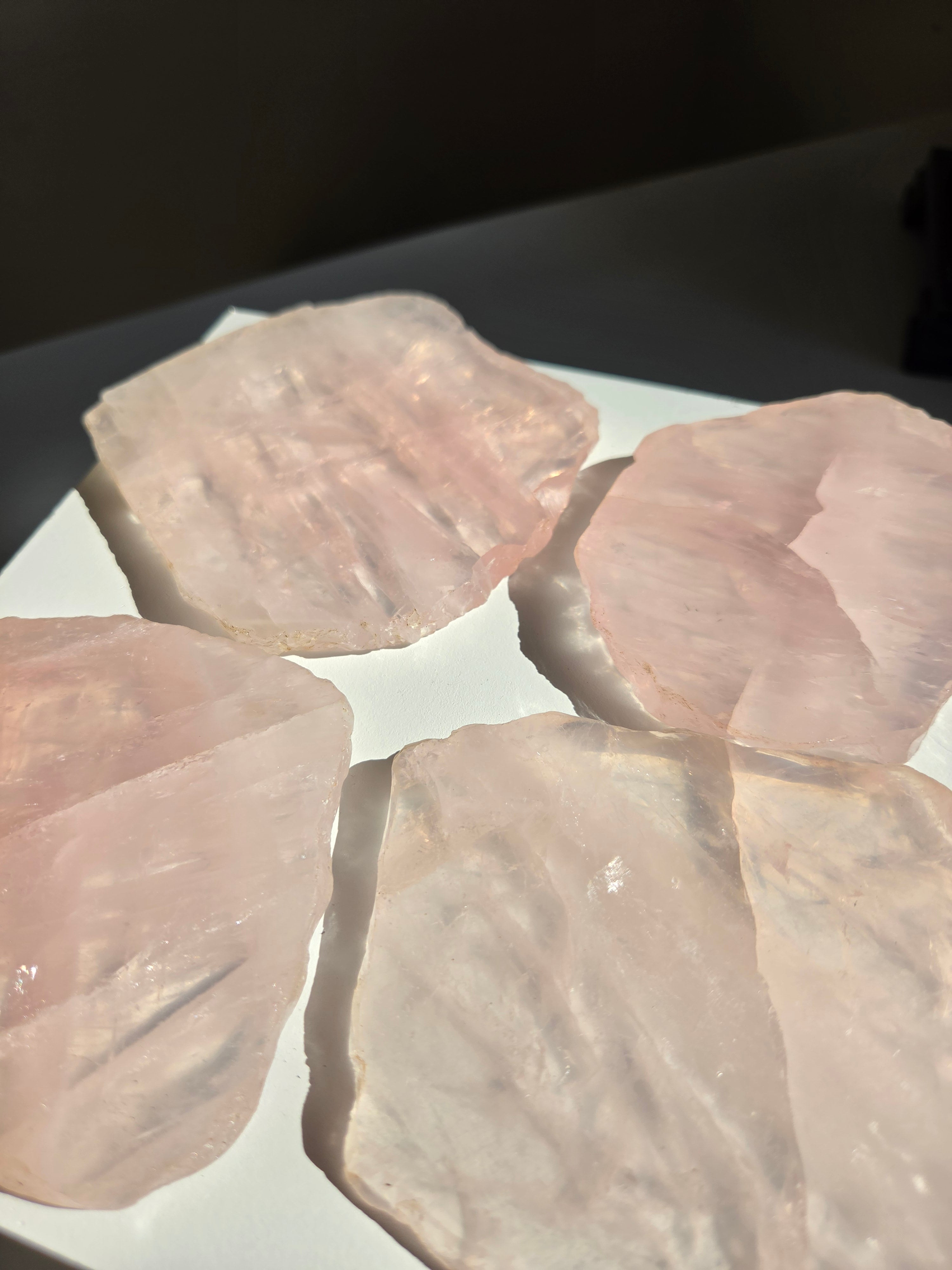 Rose Quartz Slab Set 003