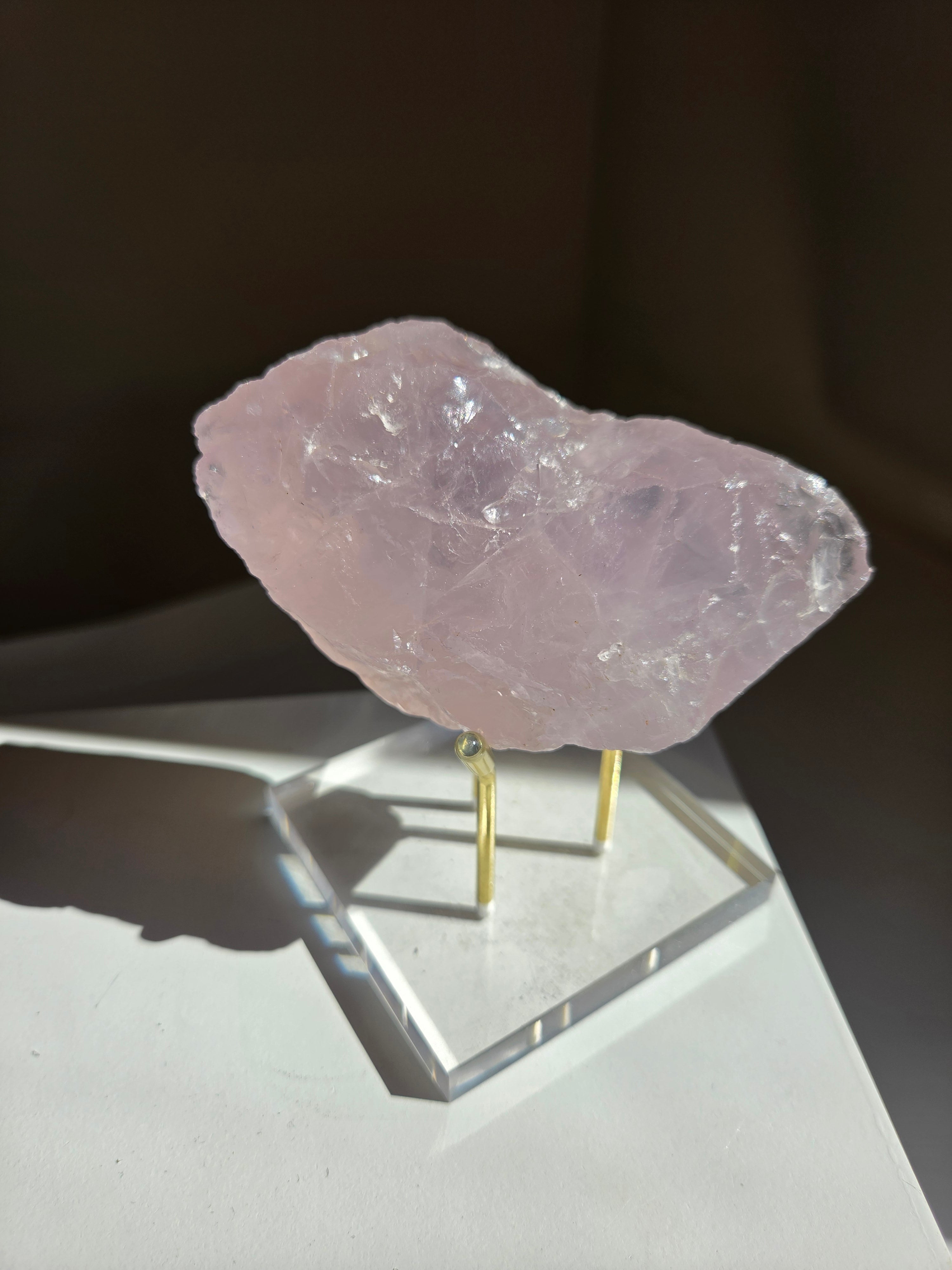 Lavender Raw Rose Quartz 015