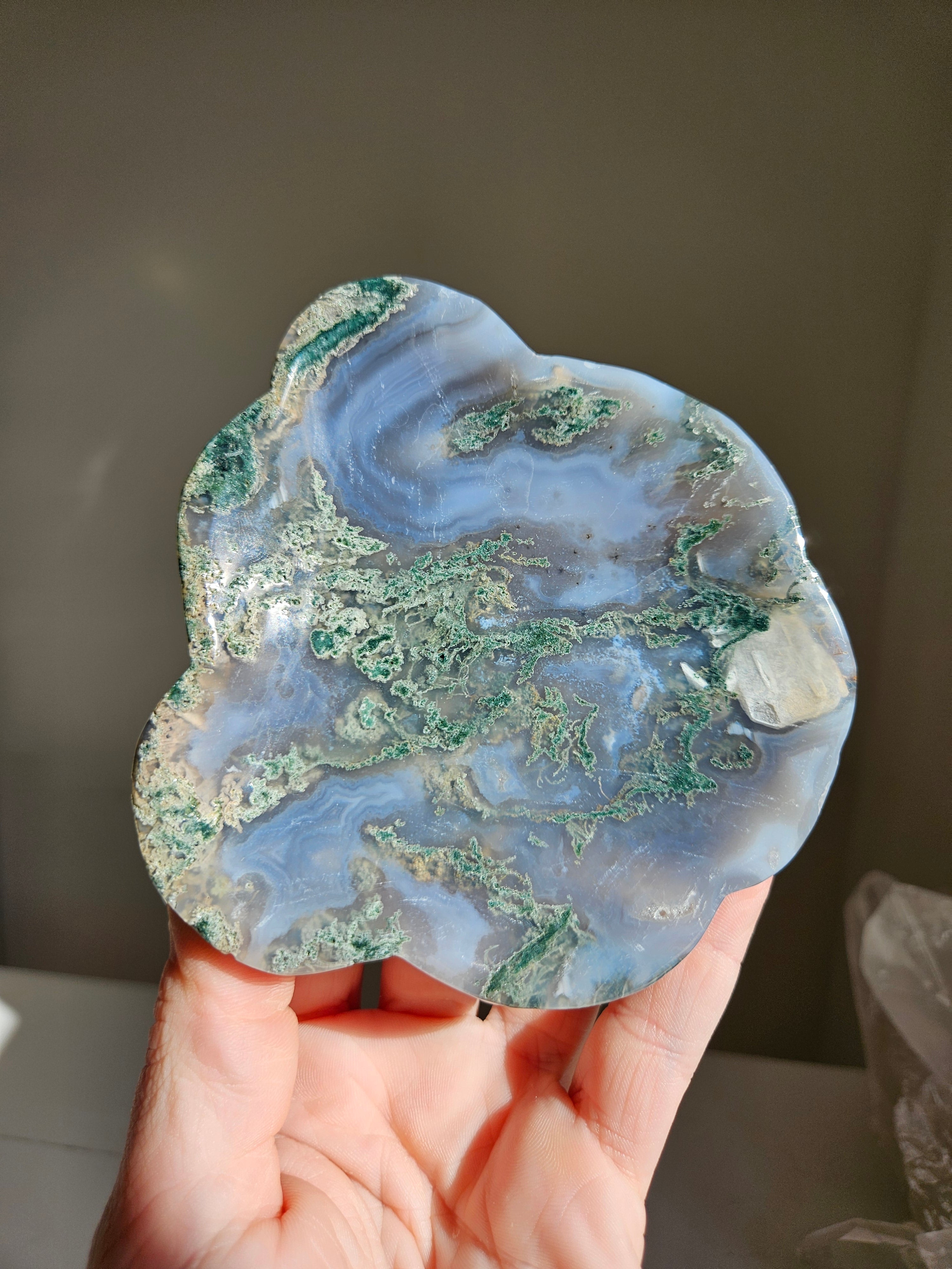 Moss Agate Freeform Bowl 001
