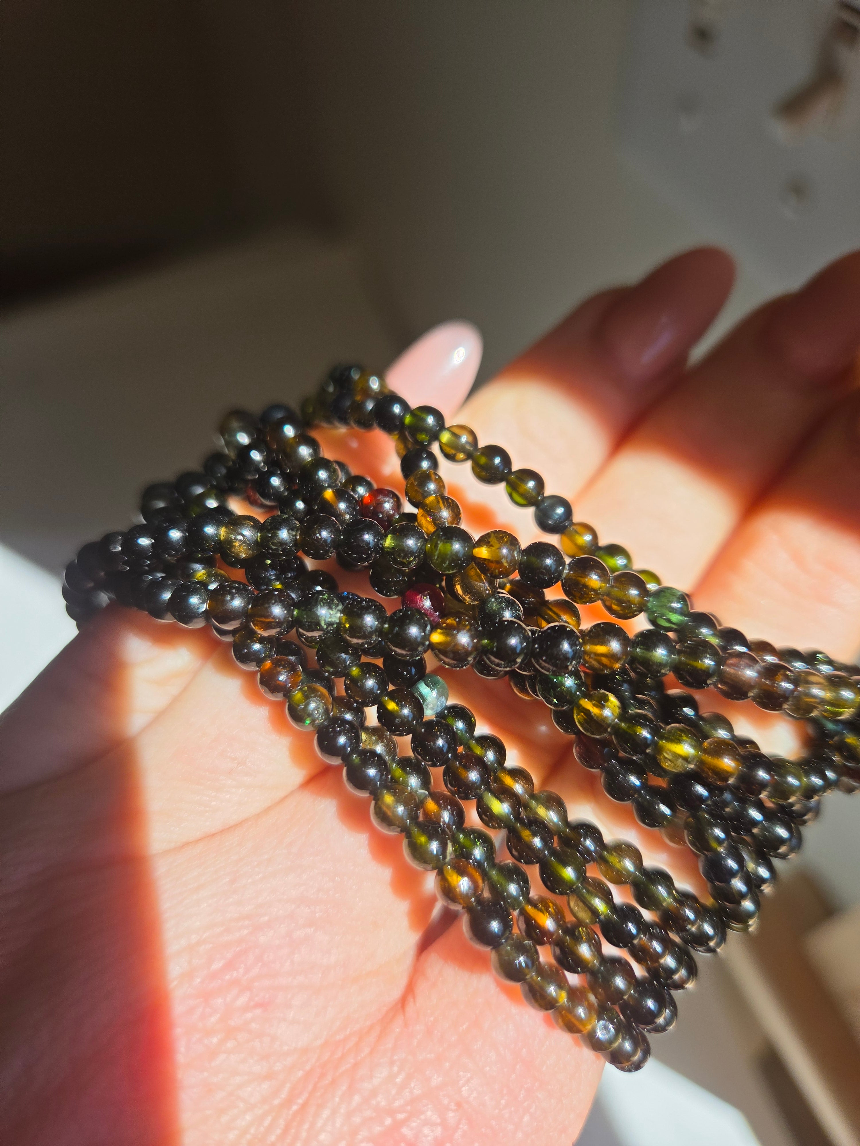 Tourmaline 3 wrap Bracelet | 5mm