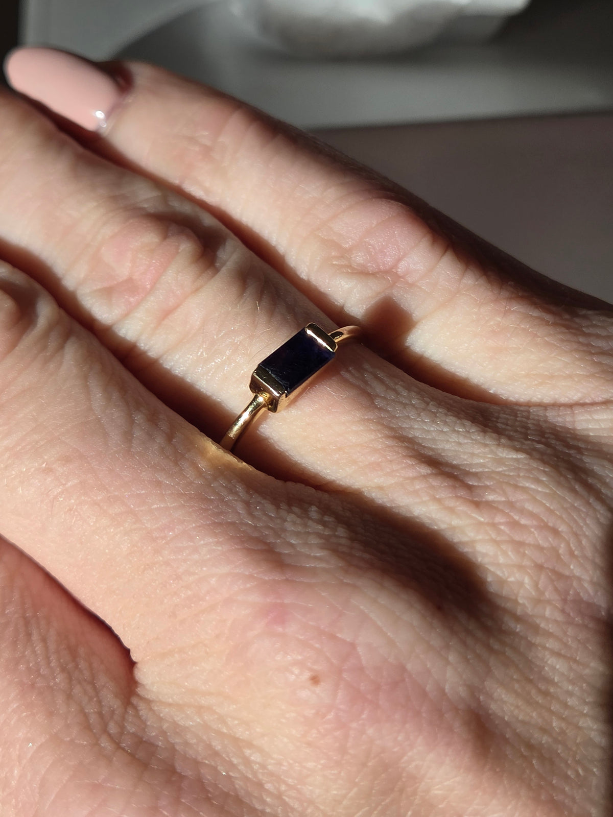 Size 8 | Sapphire Ring | gold 033