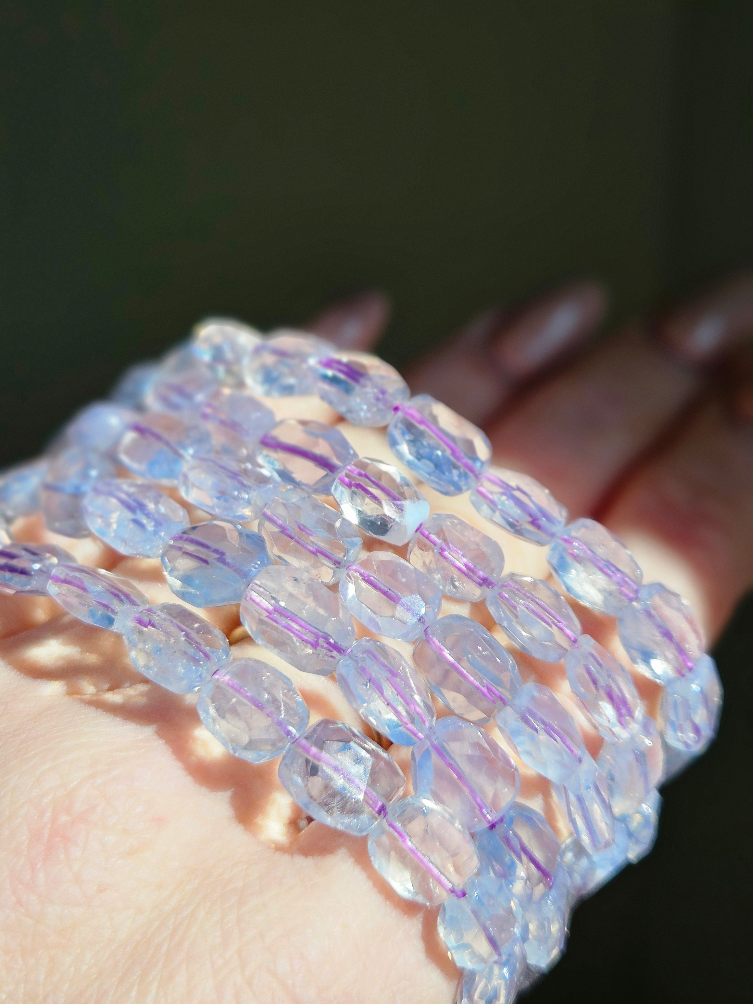 Lavender Quartz bracelet | faceted