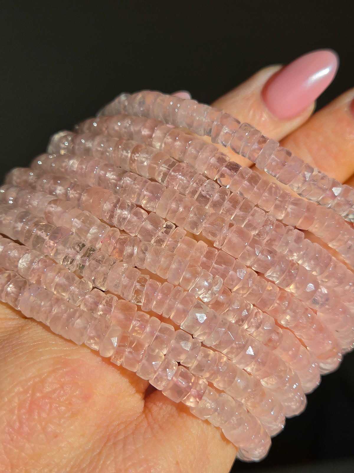 Rose Quartz Faceted Bracelet | 6mm