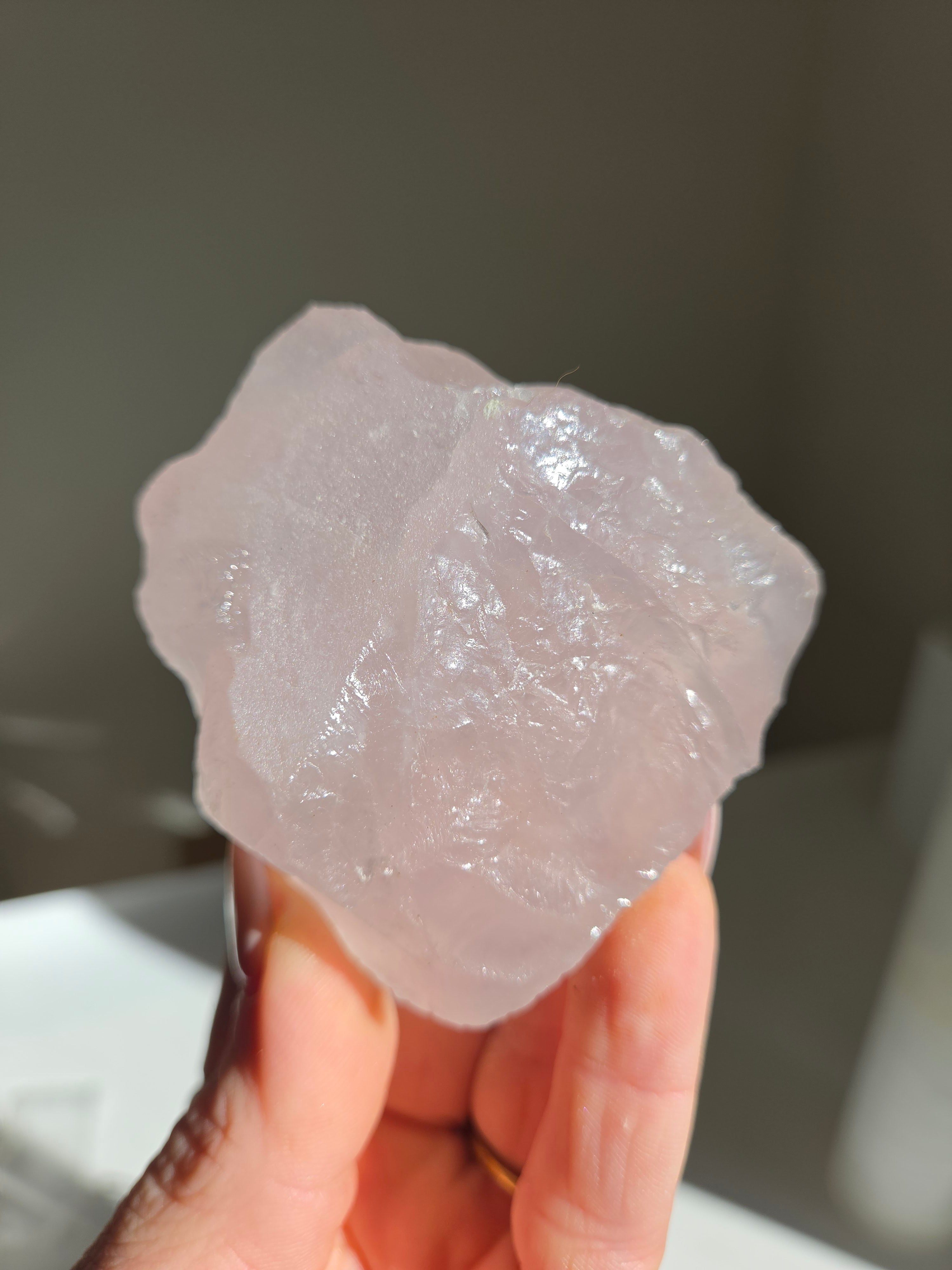 Lavender Raw Rose Quartz 029