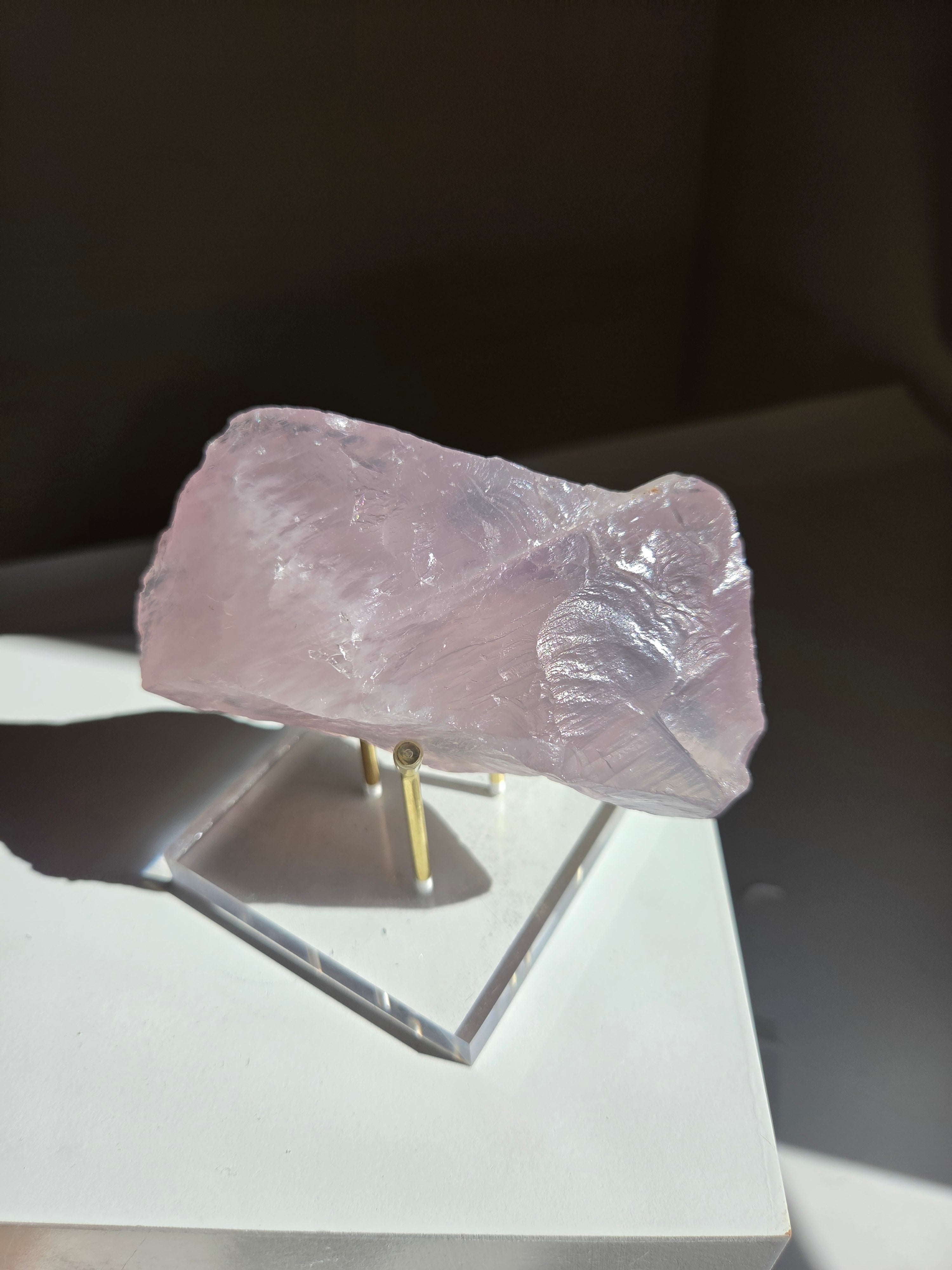 Lavender Raw Rose Quartz 017