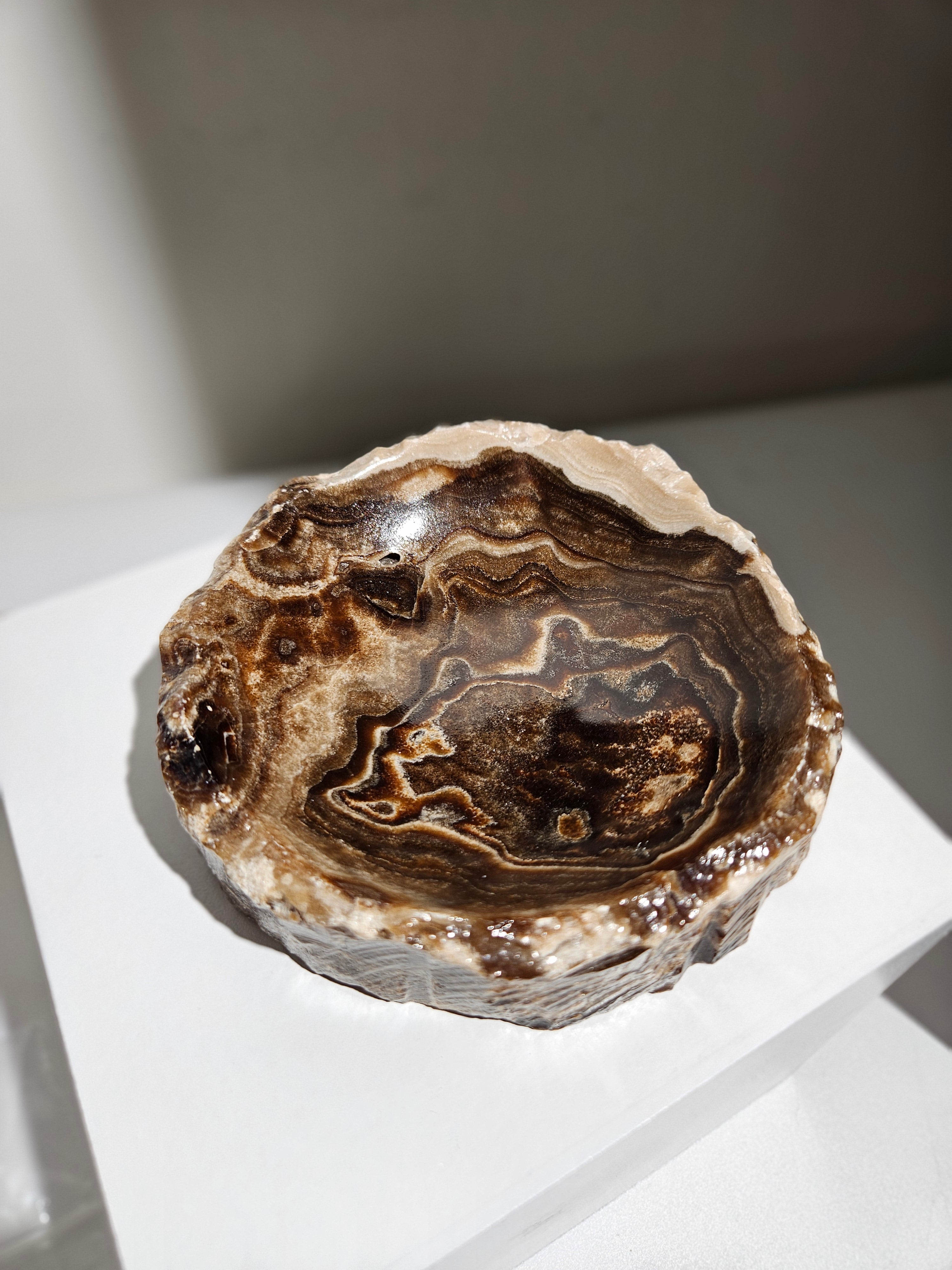 Raw Chocolate Calcite Bowl 002