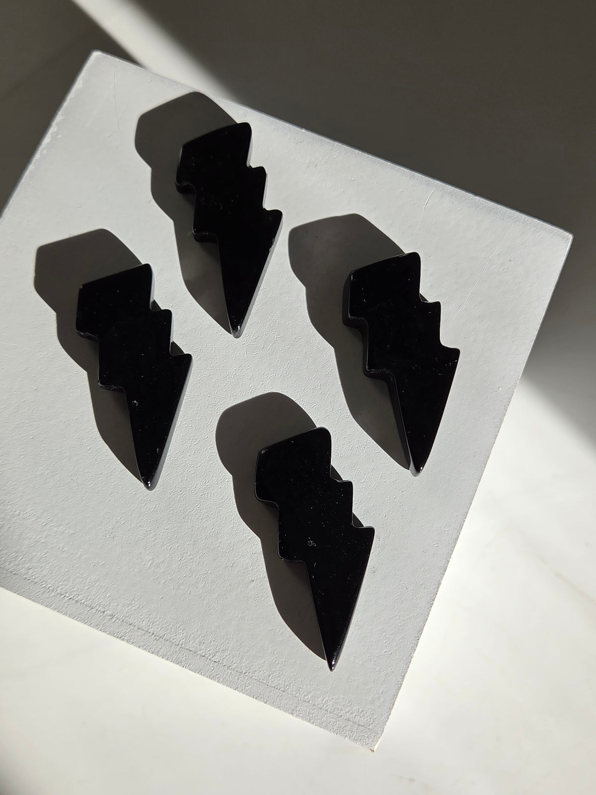 Obsidian Mini Lightening Bolt