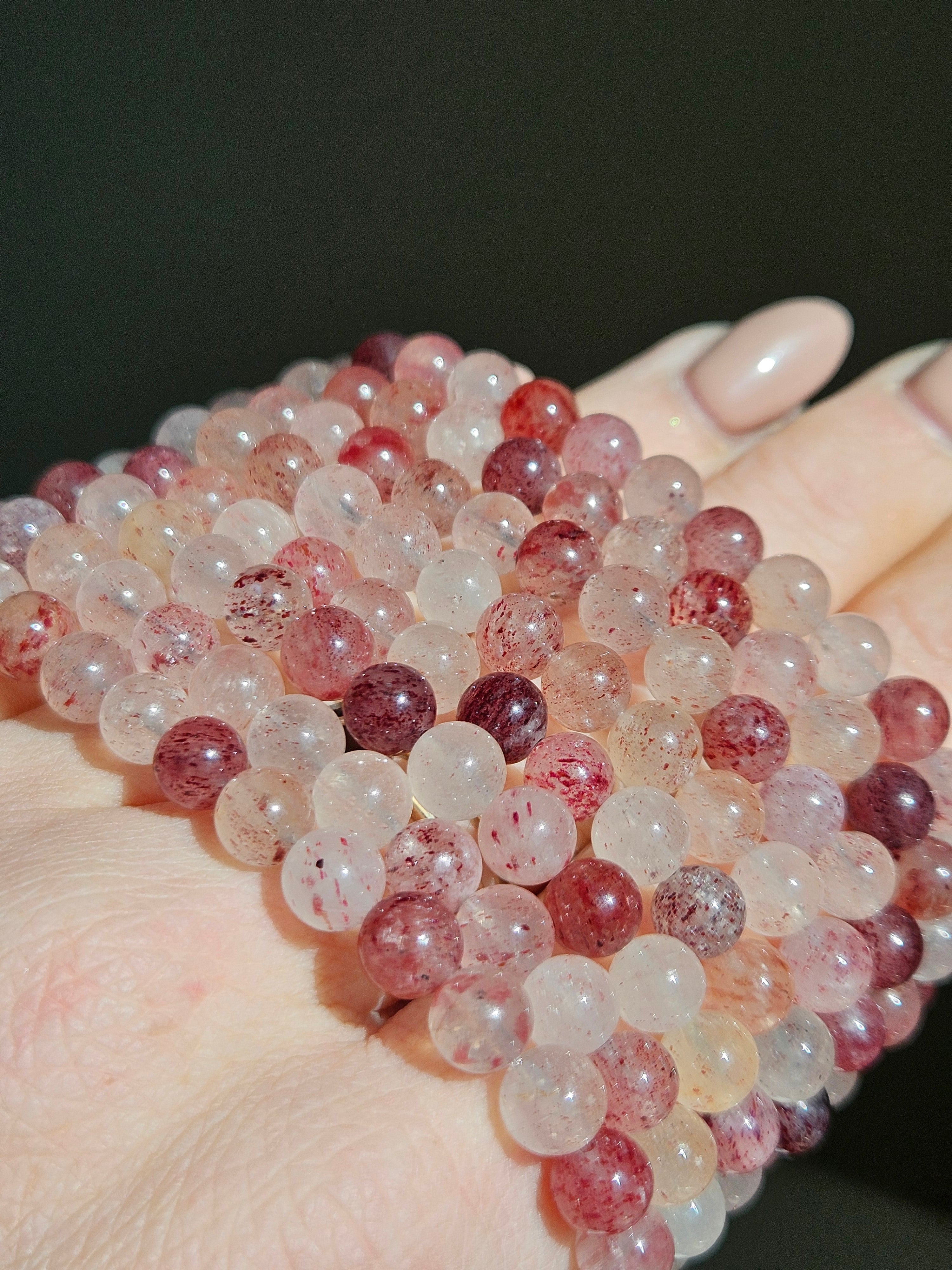Gradient Strawberry Quartz Bracelet | 6.5mm