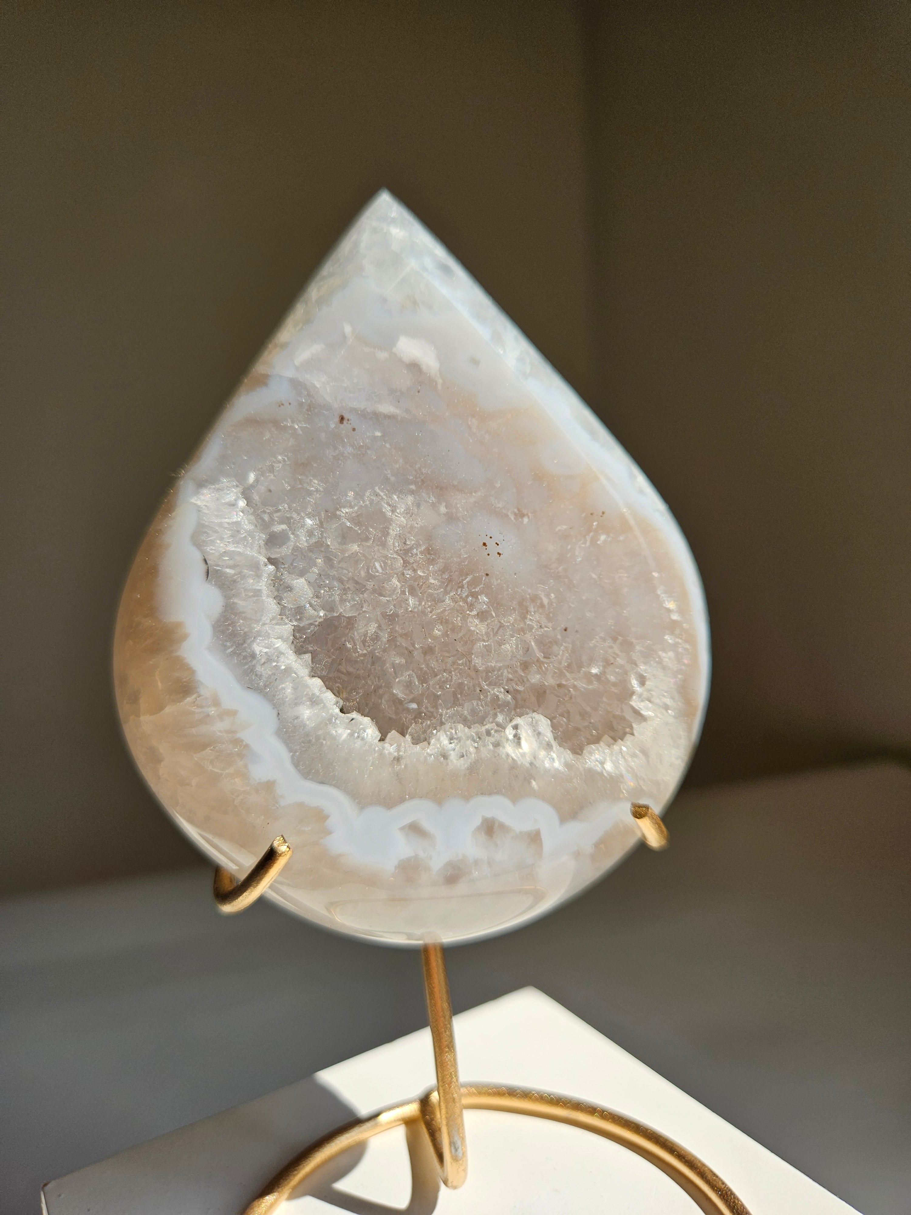 Druzy Agate Teardrop 012