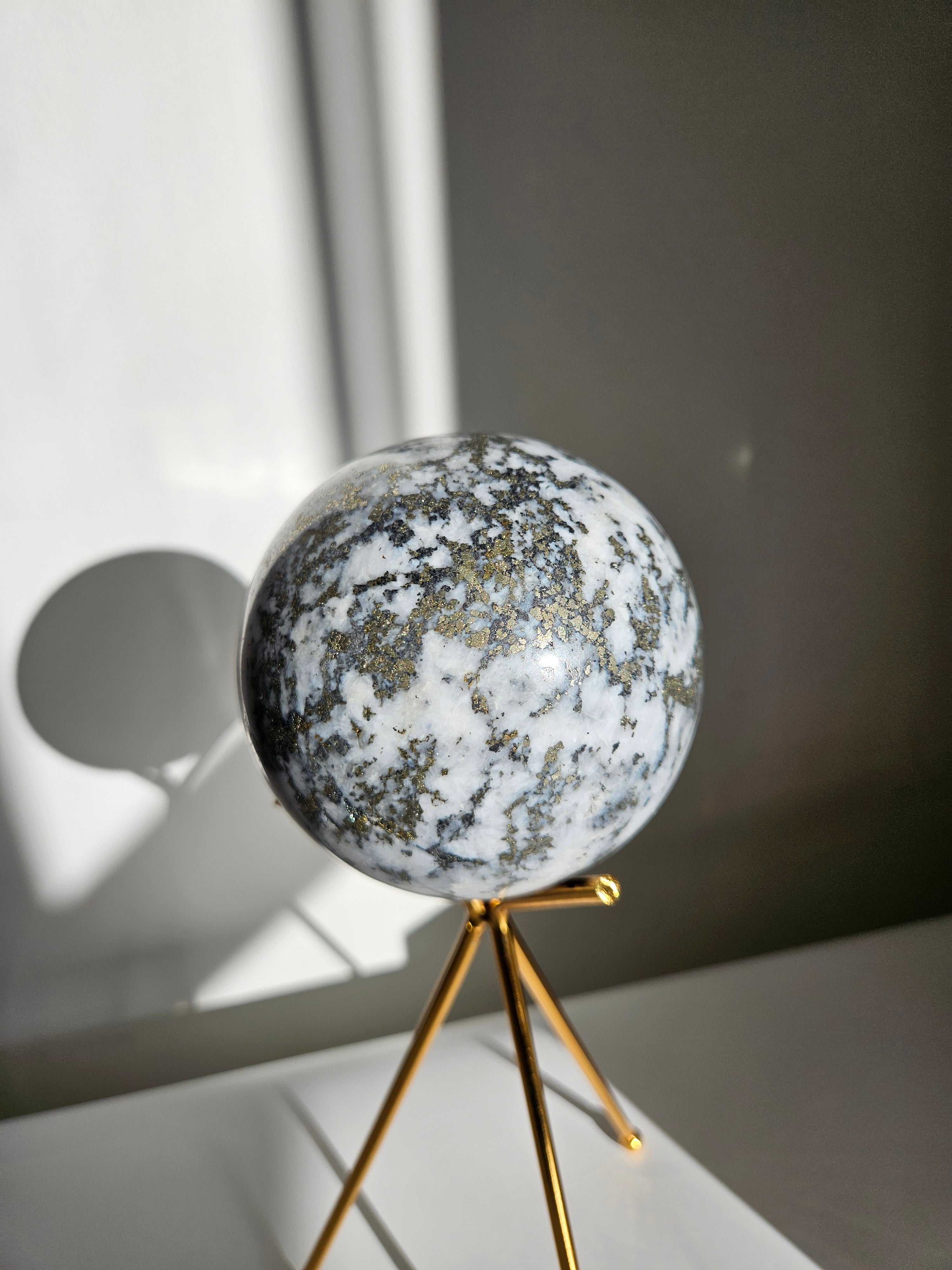 Quartz x Pyrite Sphere 001