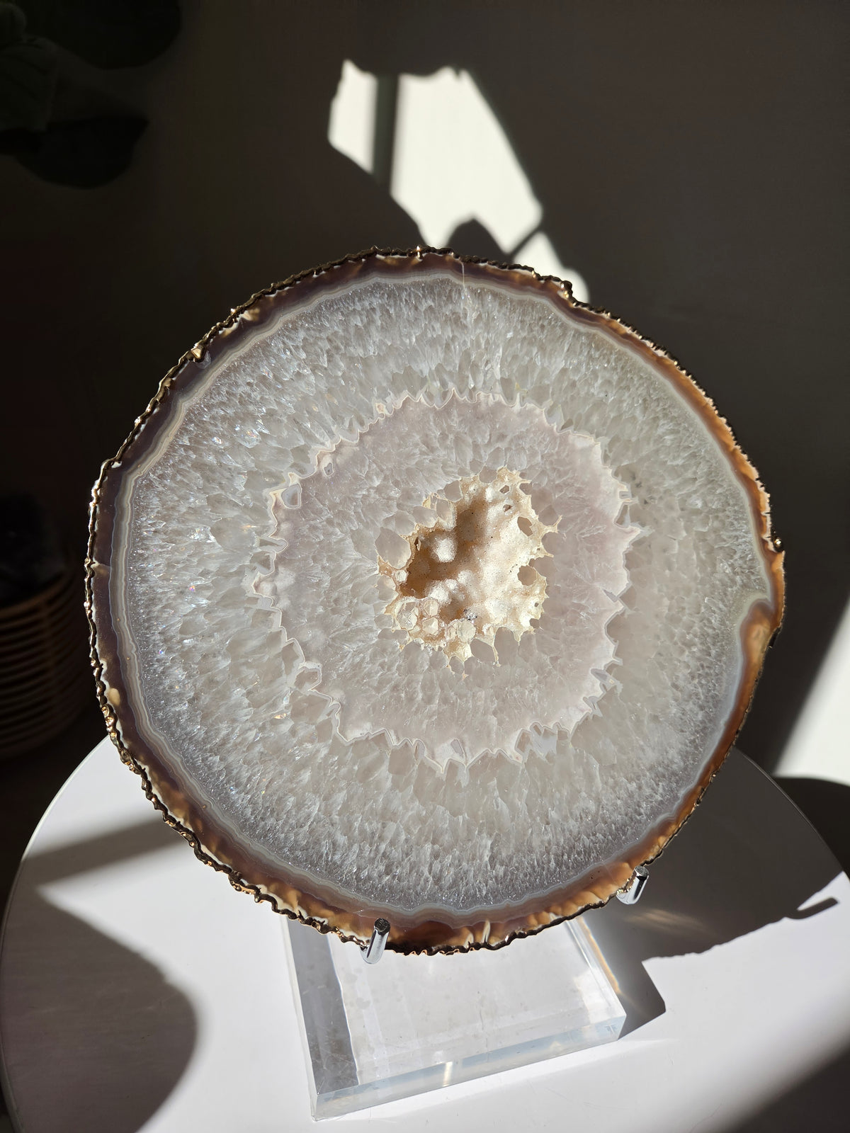 XL Agate Slab 002 | gold trim