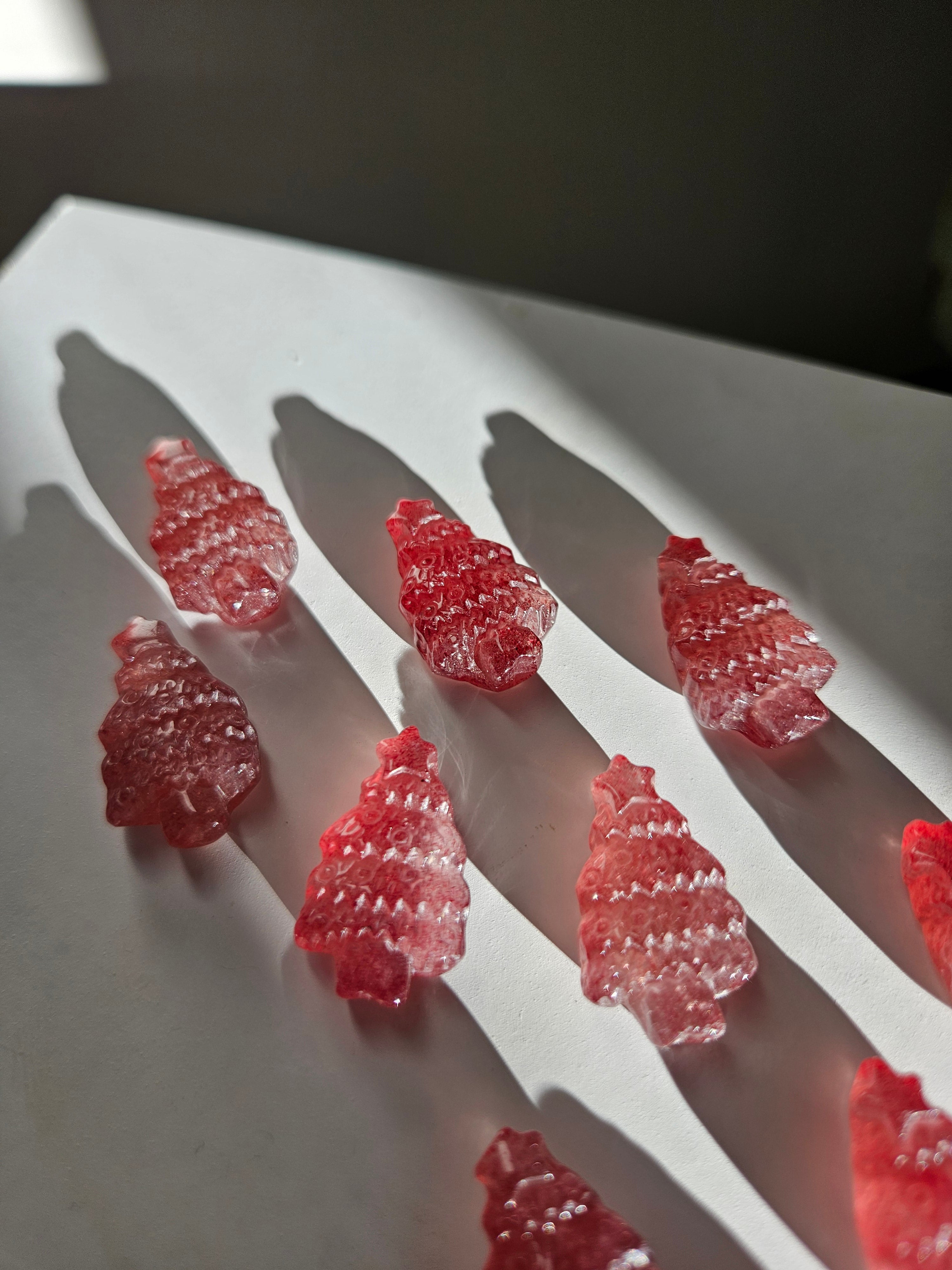 Strawberry Quartz Mini Christmas Tree