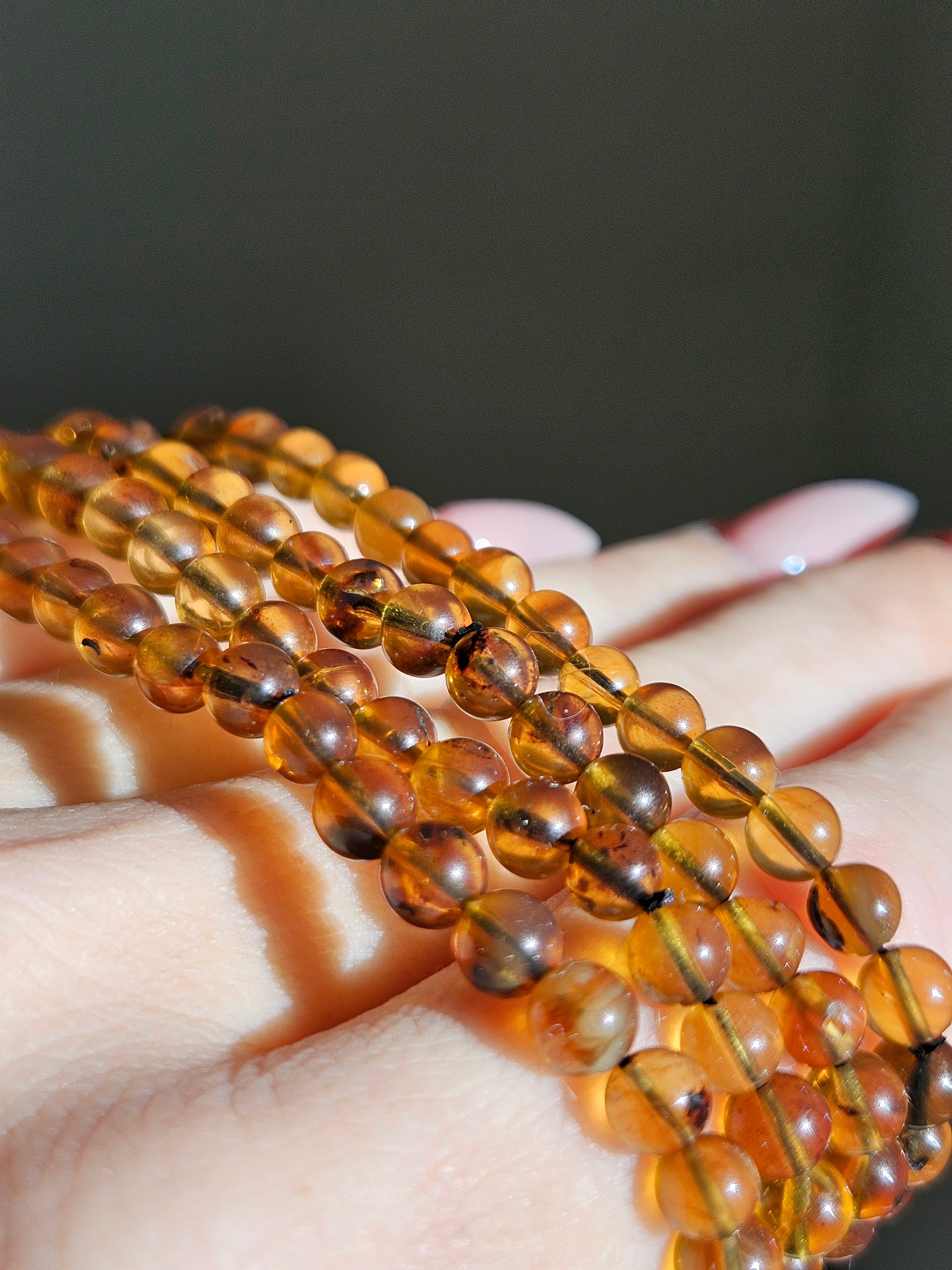 Blue Amber Bracelet | 5mm