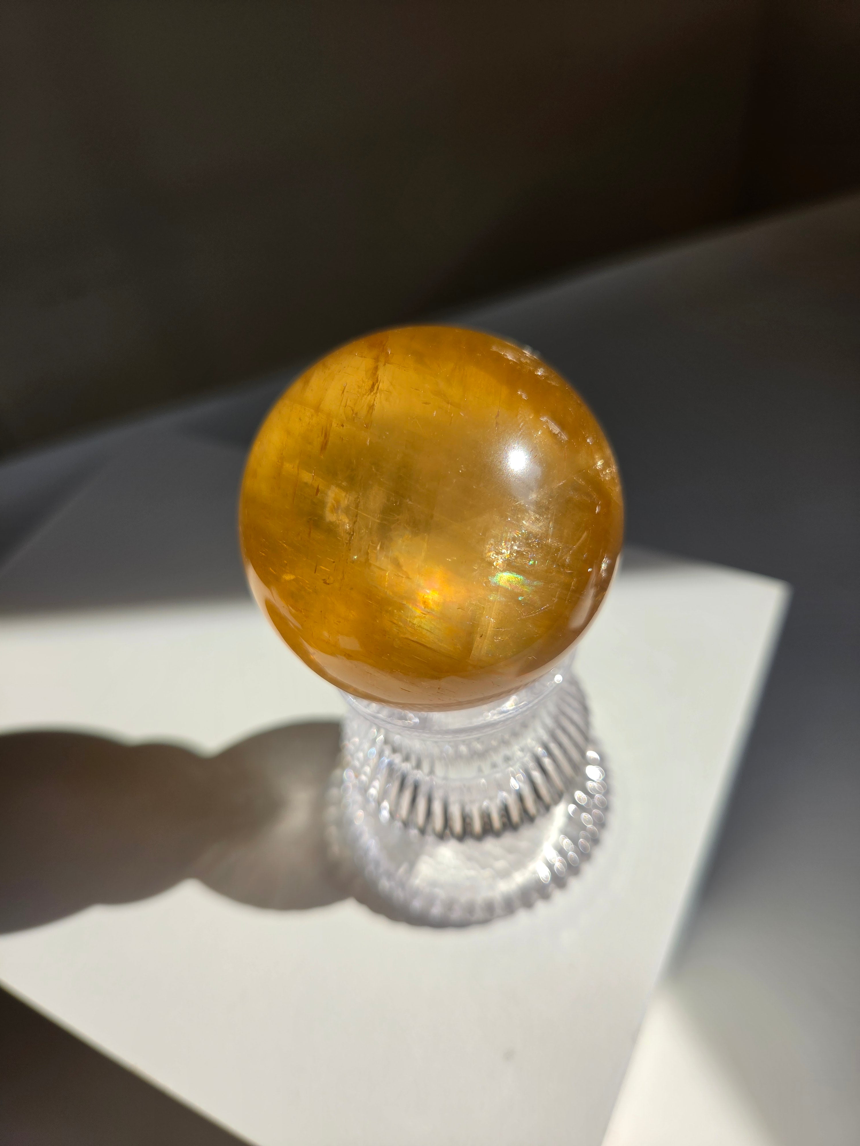 Golden Optical Calcite Sphere 002