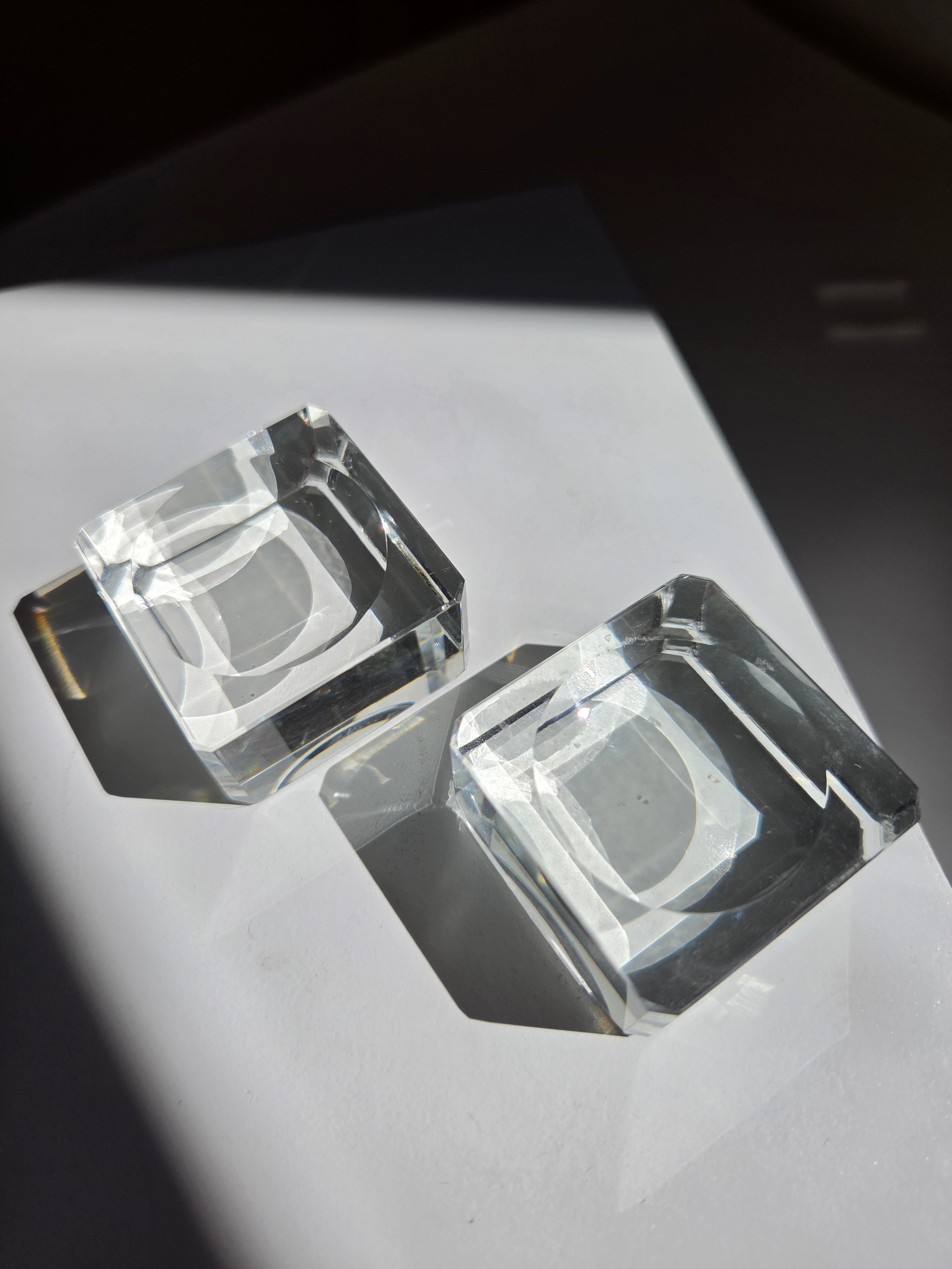 Large Square Glass Sphere Stand