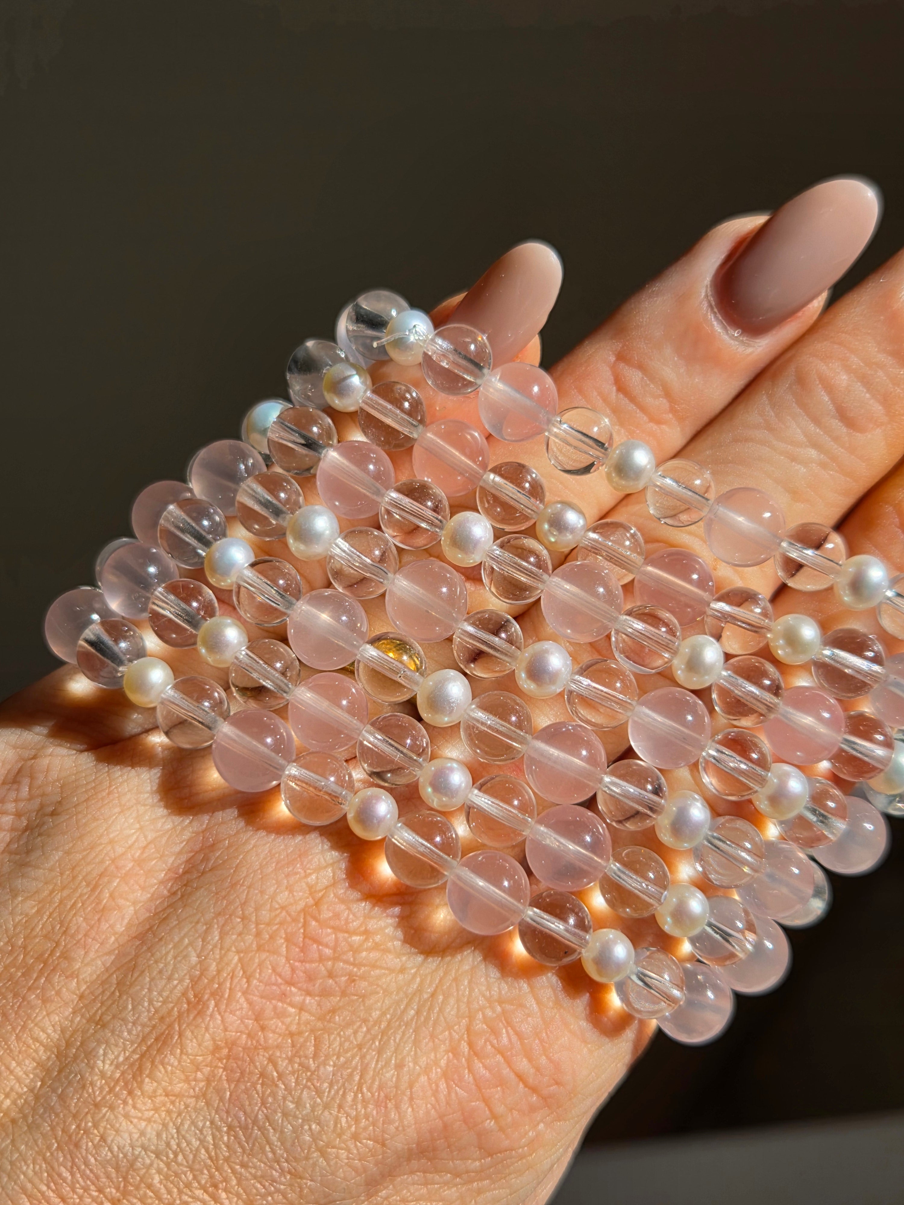 Rose Quartz x Pearl Bracelet