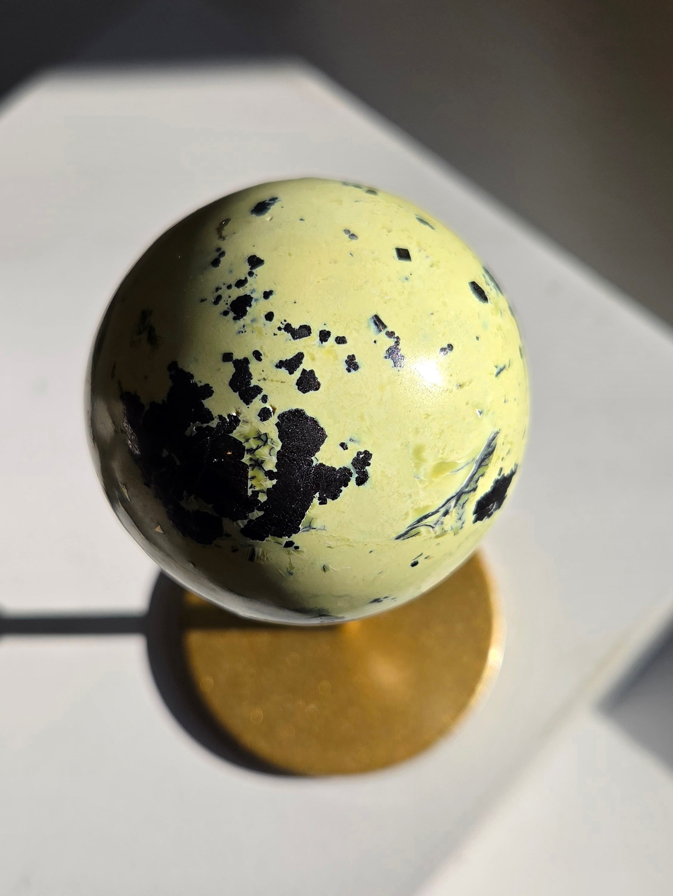 Serpentine x Pyrite Sphere 003