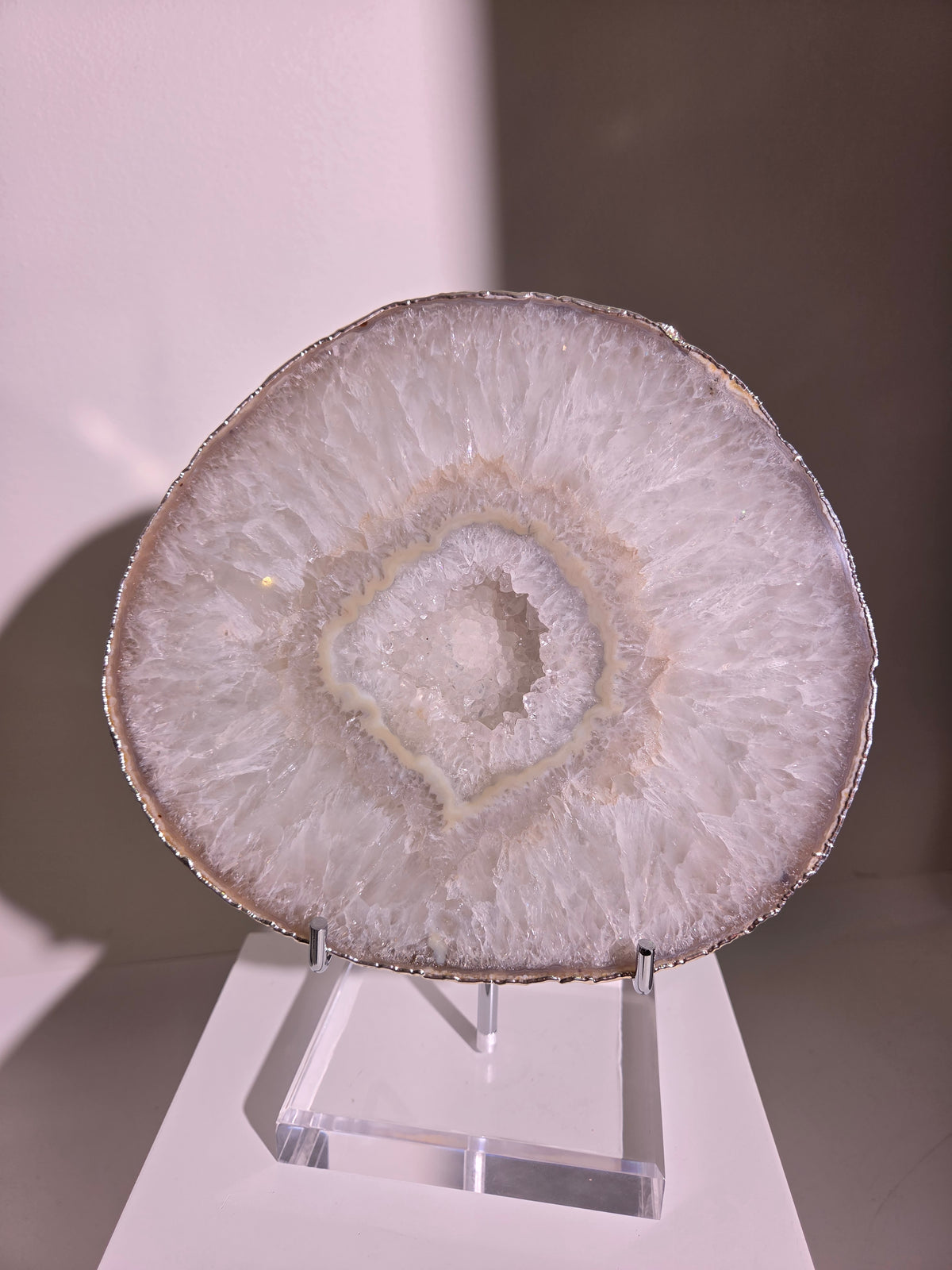 XL Agate Slab | silver trim